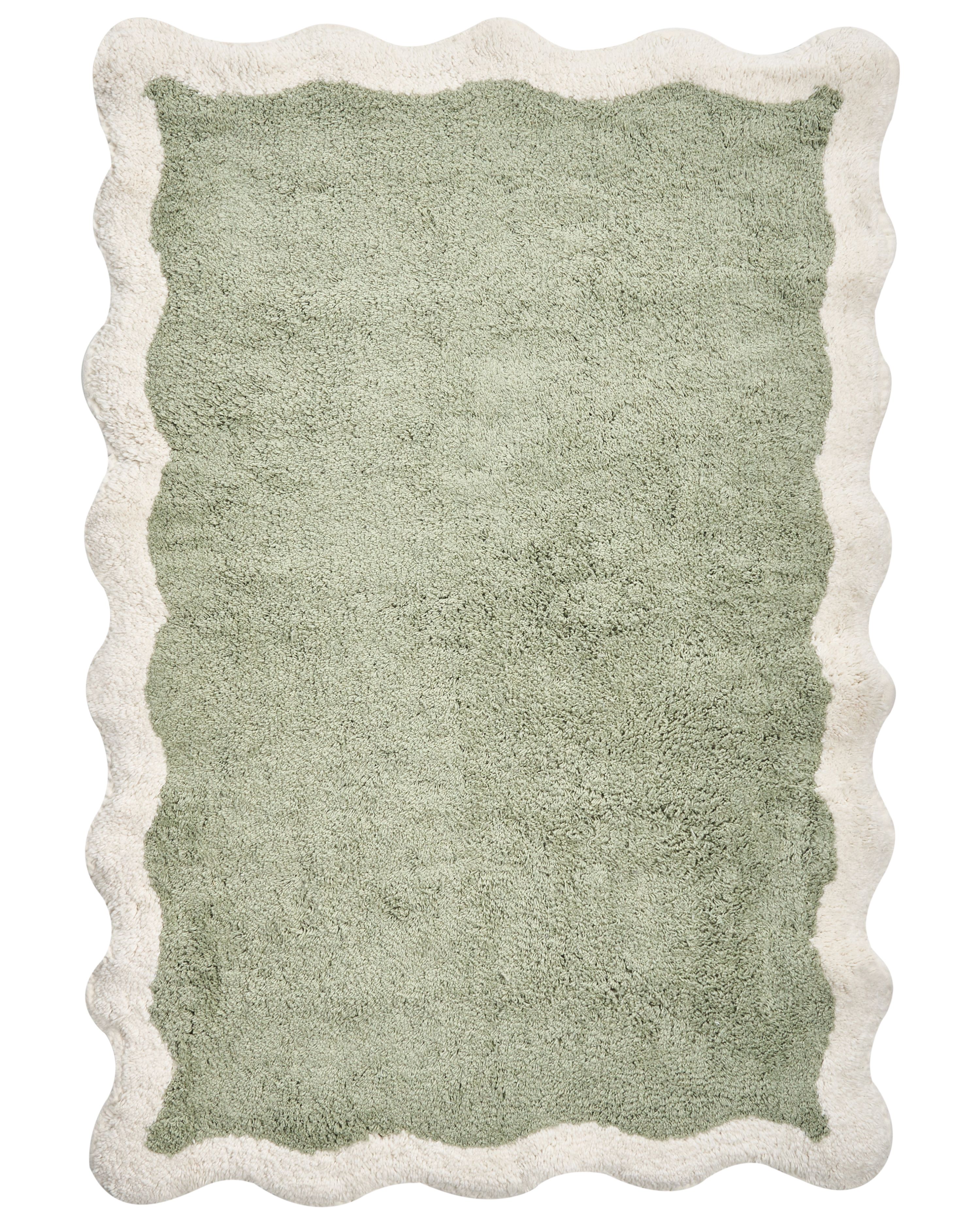 Bath Mat NANGAL Green 60 x 90 cm Cotton