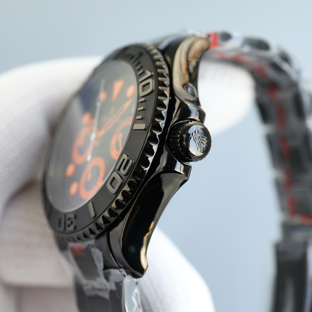 Rolex All Black Yacht Series - Versatile Limited Edition - Maximum Configuration - 40MM - Orange(1:1 replica) - Elite Watch Atelier