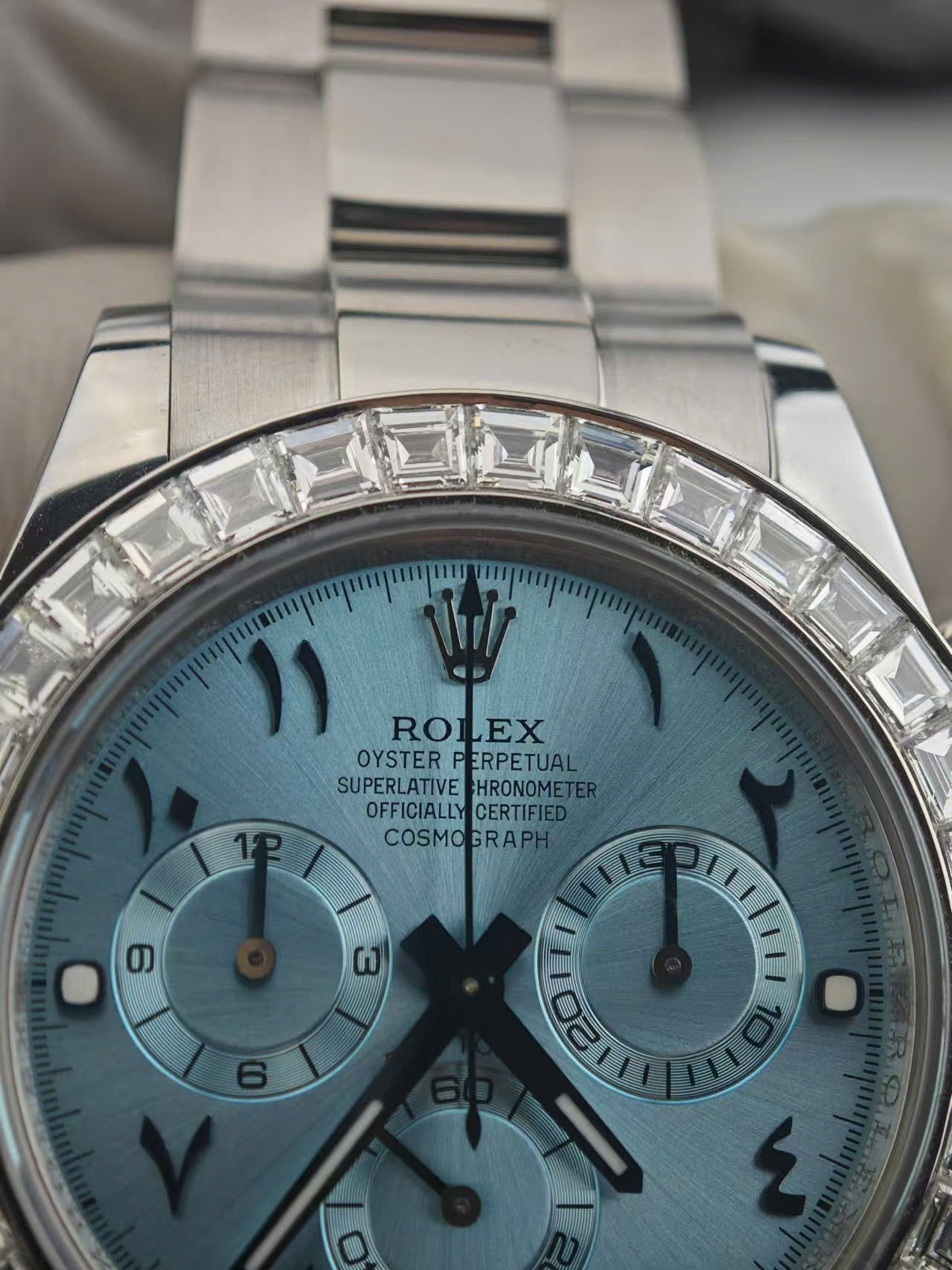 Rolex Cosmograph Daytona 116576TBR Replica Watch Platinum PT950 + Diamonds Custom 40mm - Top club