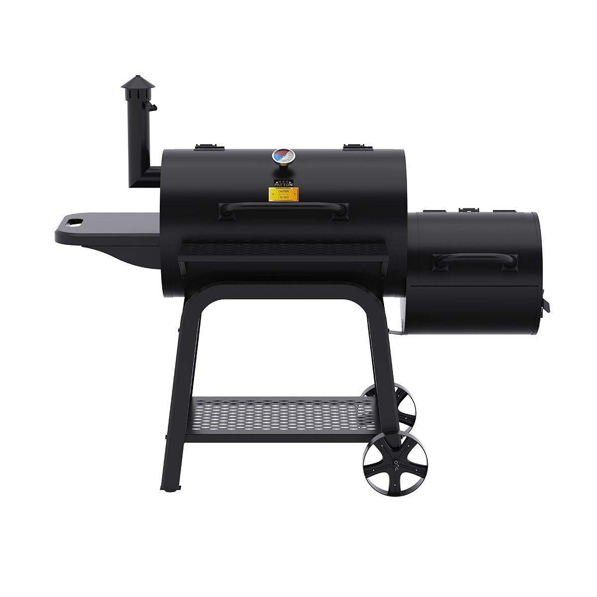 Patton Smoker Houtskoolbarbecue Oklahoma - Zwart