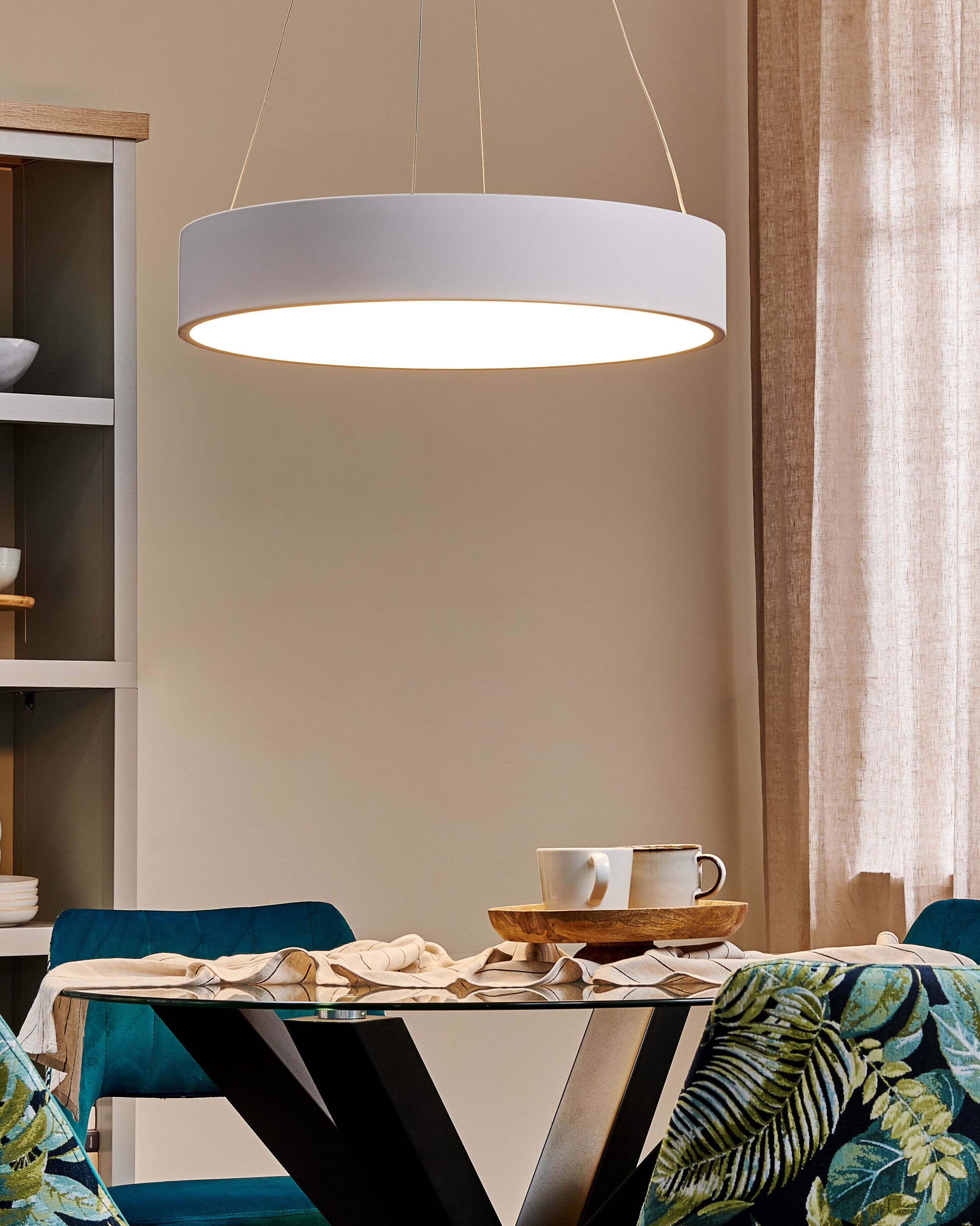 LED Pendant Lamp LENYA Metal White