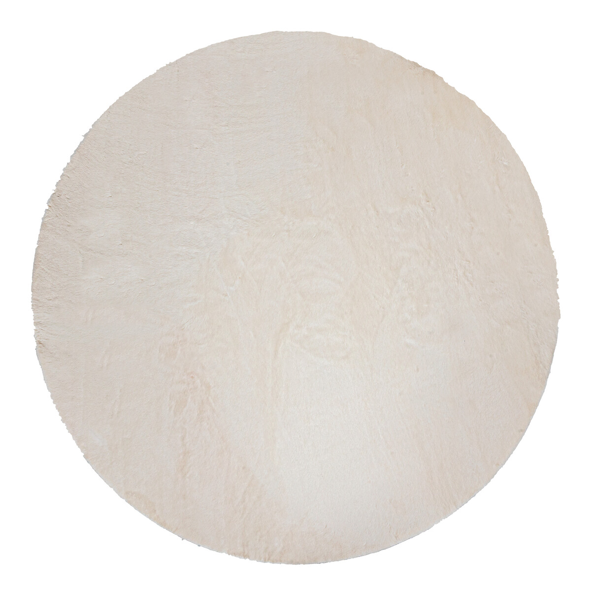 Fur rug "Couka" White, D.118 cm