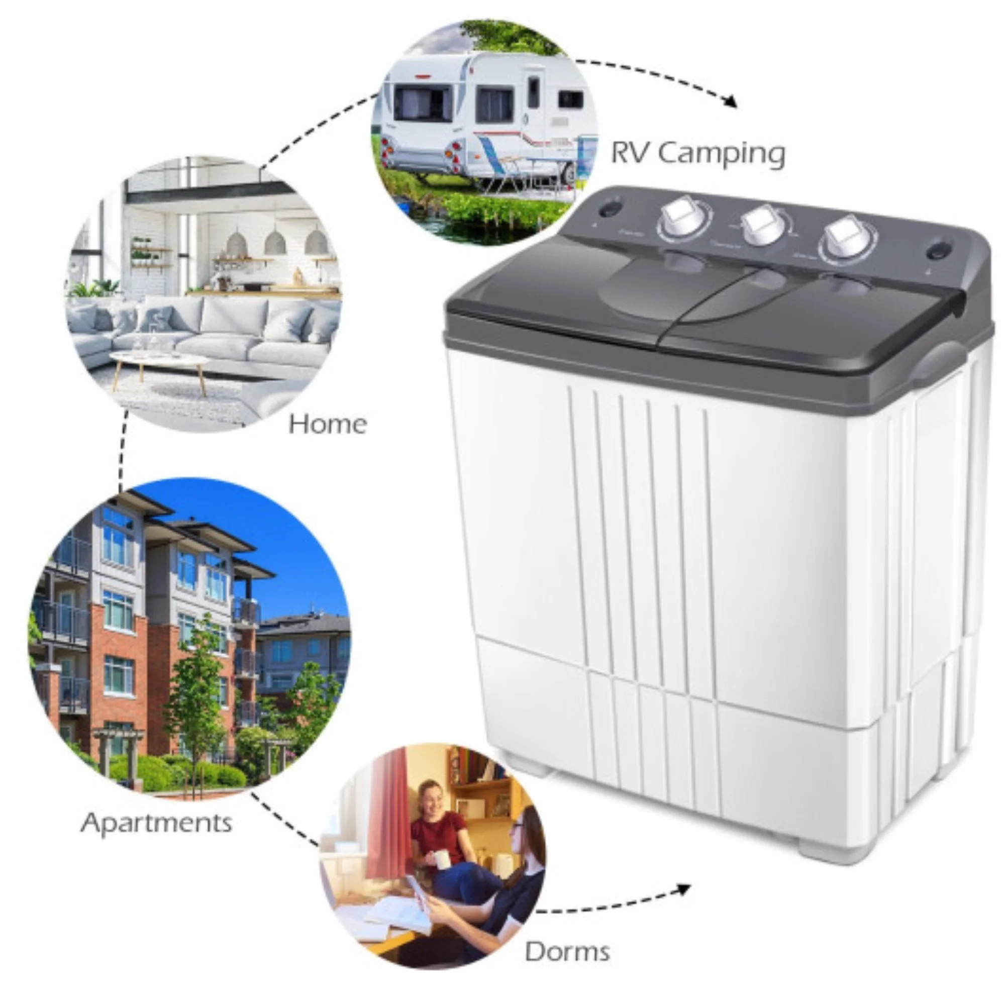 Compact Twin Tub Washing Machine: Easy, Efficient, and Eco-Friendly