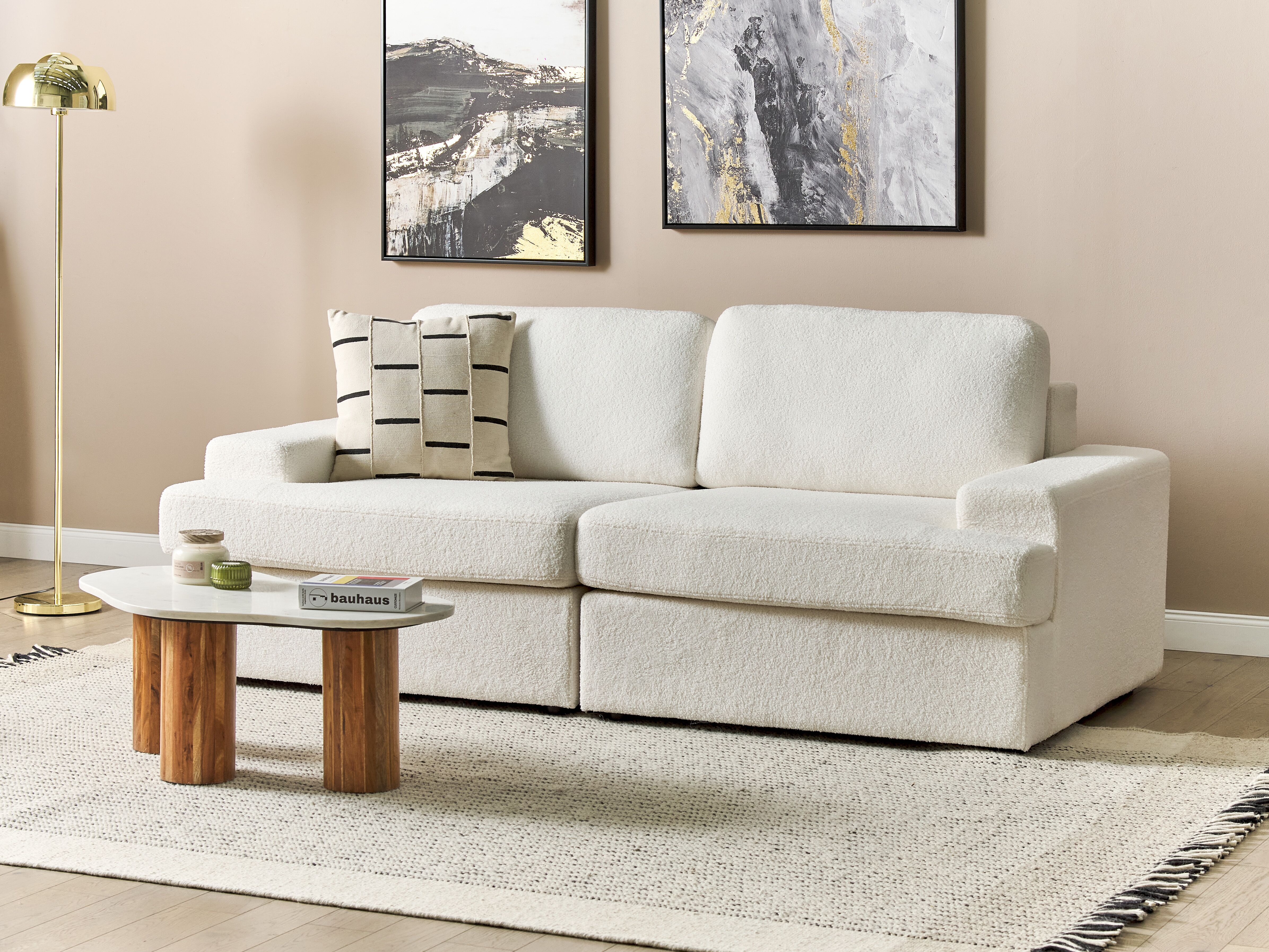 Sofa 3 Seater ALLA Boucle Off-White