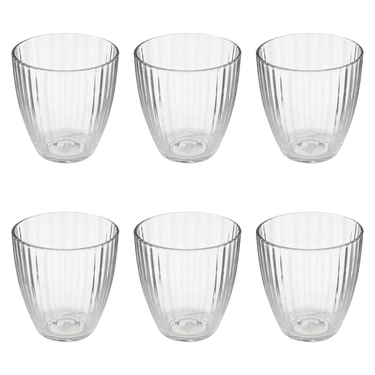 Set of 6 low tumblers "Mathe'Eau" 280 ml, Transparent