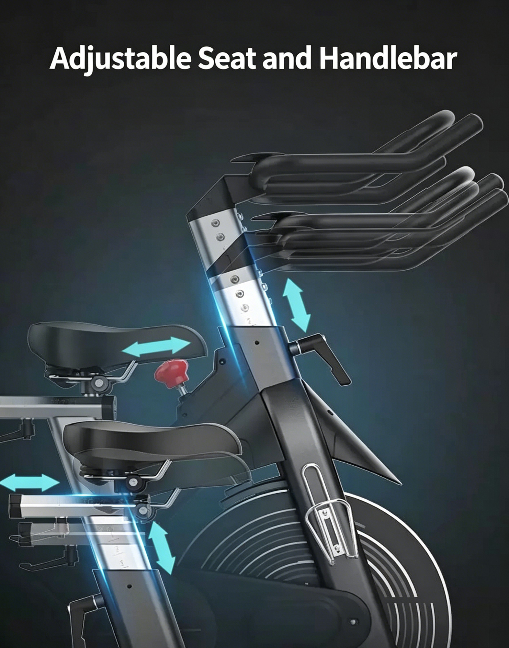 Quiet indoor home exercise bike
