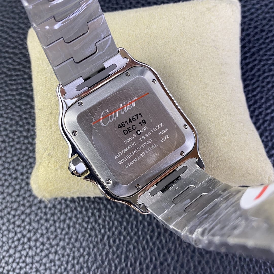 Fake Cartier Watch Santos de Cartier Large Stainless Steel Green Dial WSSA0062 BVF(1:1 replica) - Top club