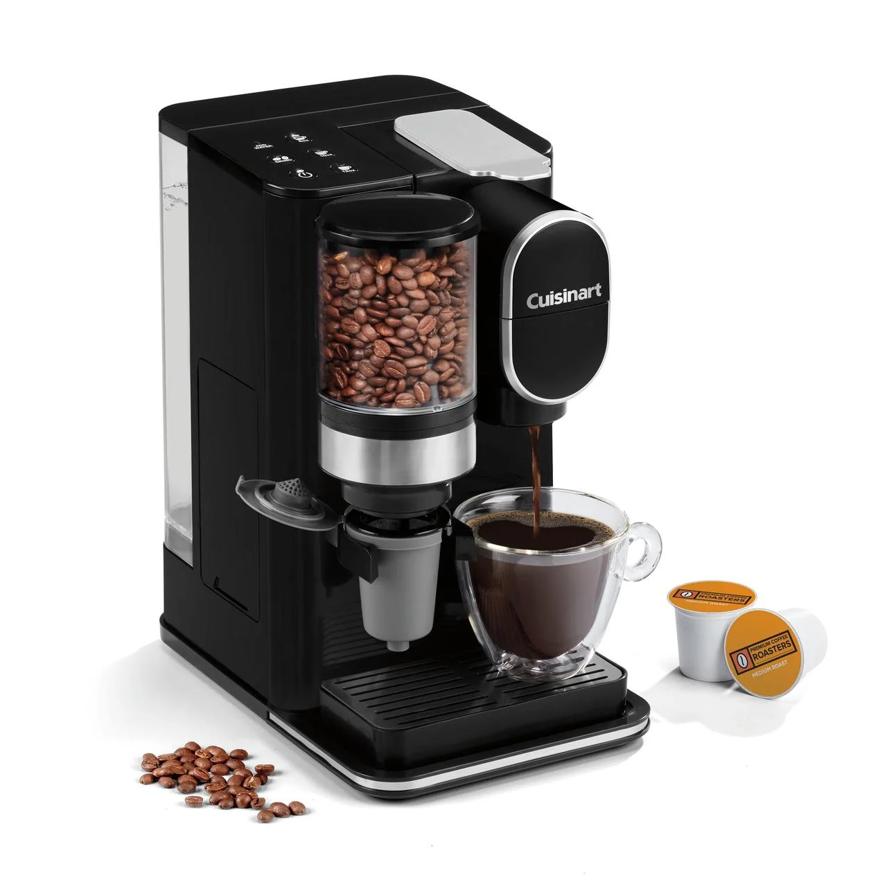 Cuisinart Grind & Brew Classic Black Single Serve Coffee Maker with Built-In Grinder - Image 4