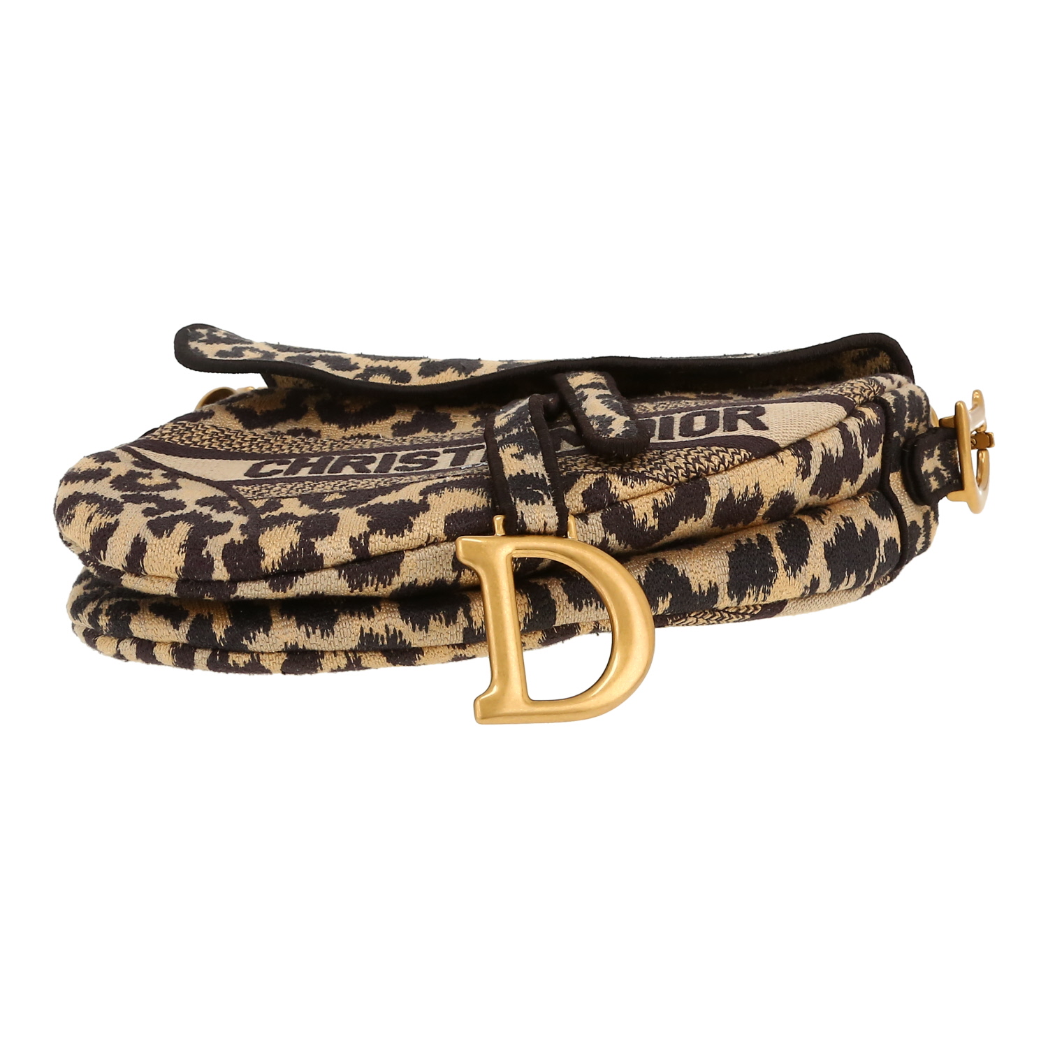 Dior Saddle handbag in beige and black canvas1:1High-quality replica