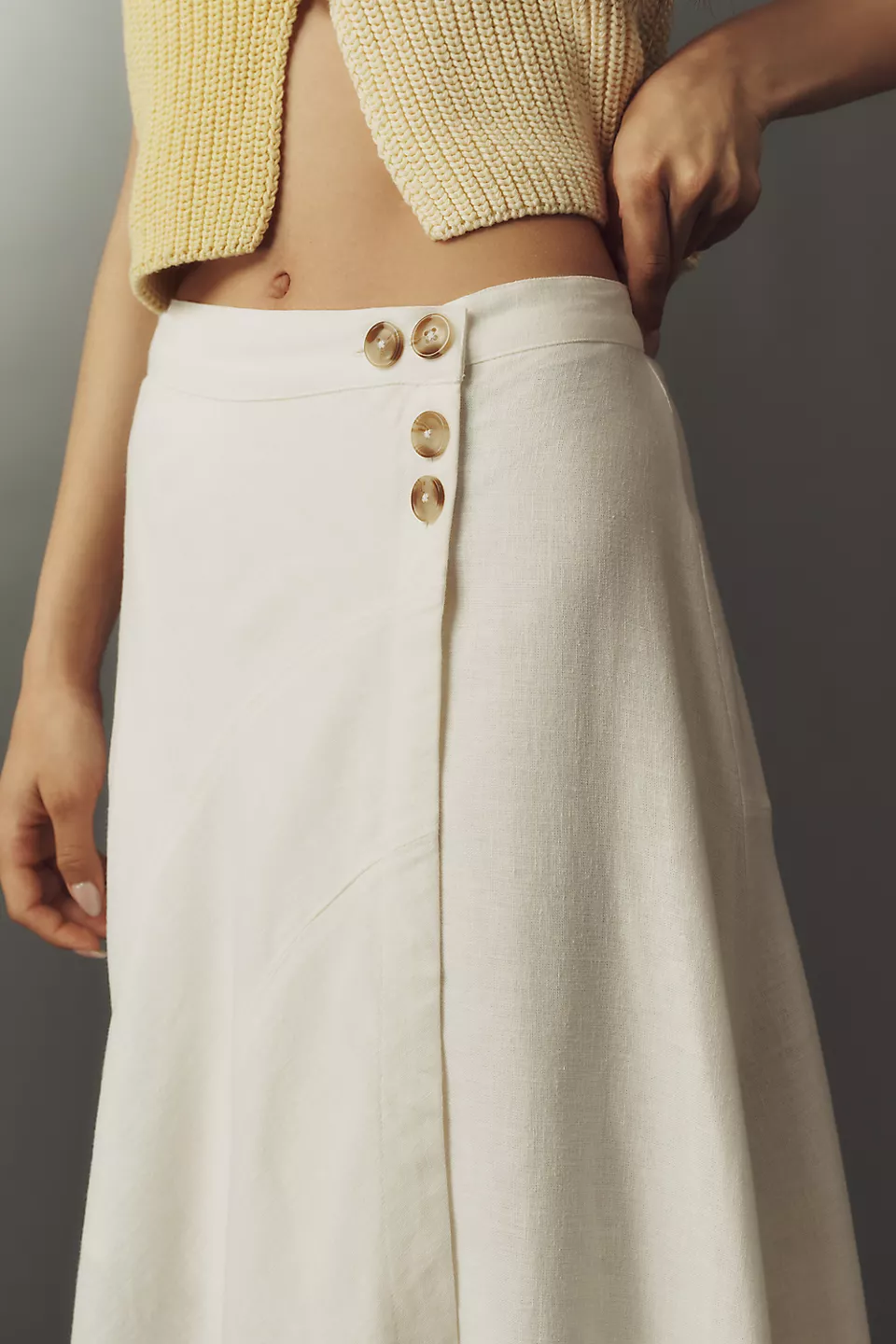 Linen Cotton Maxi Skirt