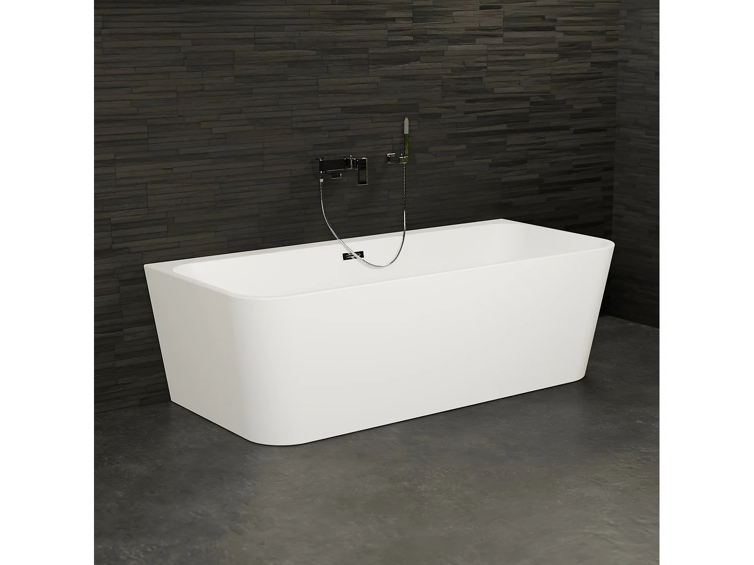 Baignoire Ilot Mint 160 blanche 160 x75 x57 cm, by SPALINA