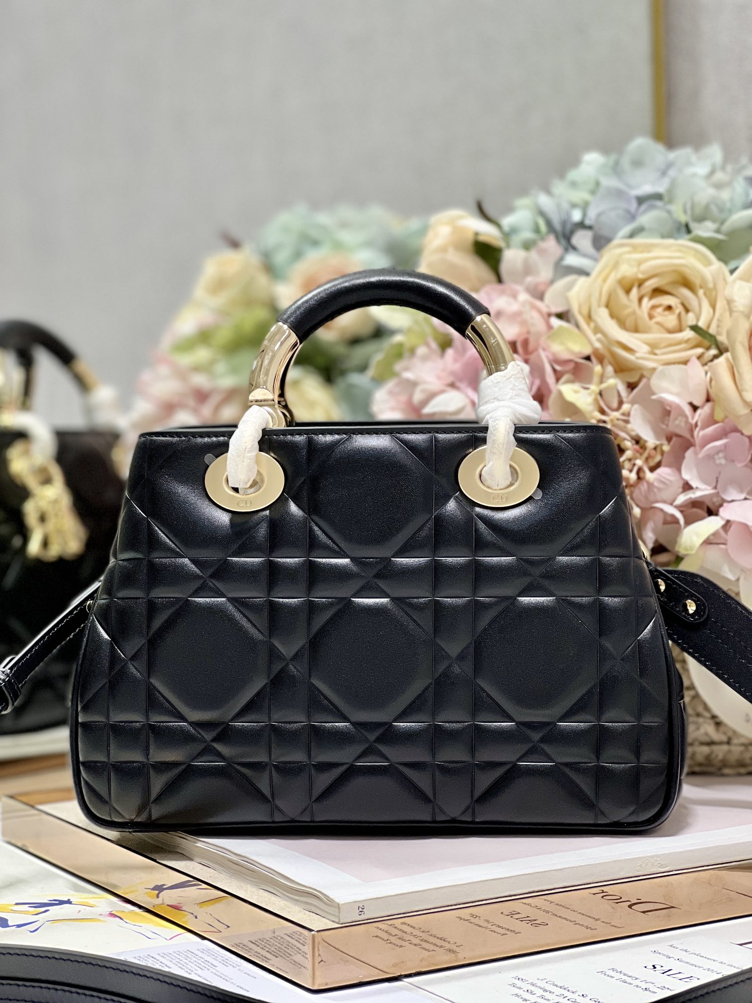 The Medium Lady 95.22 Bag Black/White/Grey For Women 9.5in/ 24cm1:1High-quality replica