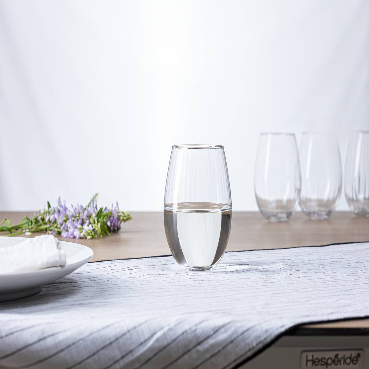 Set of 6 low tumblers "Volta" 440 ml, Transparent