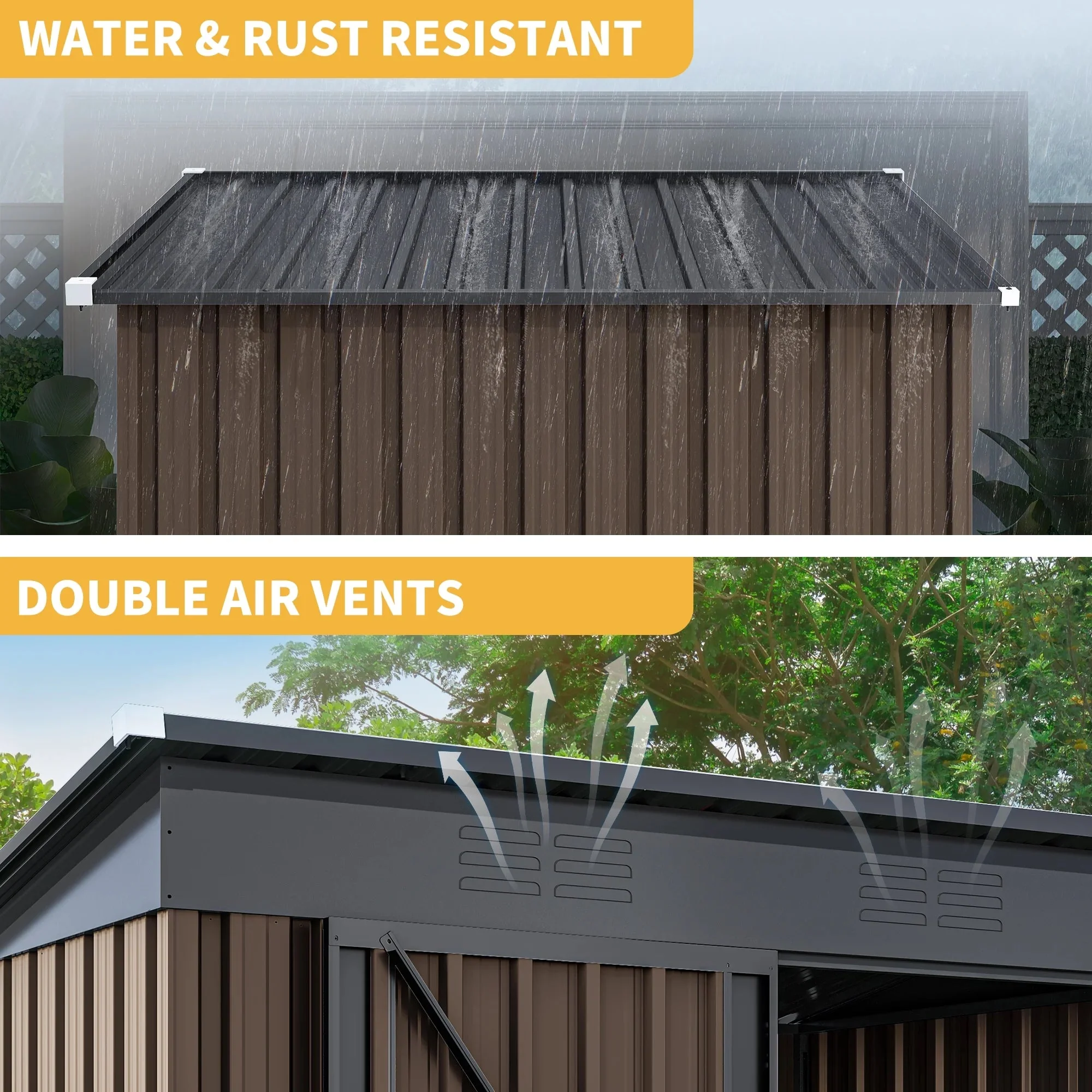 UFORIC Outdoor Storage Shed, 5 x 3 ft, Dark Gray - Image 15 UFORIC Outdoor Storage Shed, 5 x 3 ft, Dark Gray - Image 15