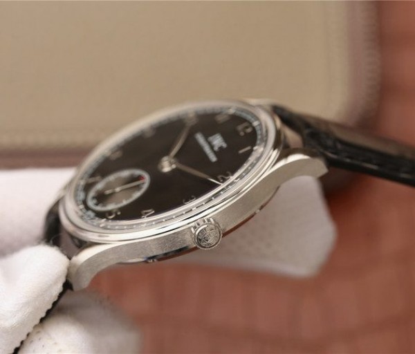 Replica IWC ZF Portuguese IW545407 Black Dial Leather Strap A6498 - Top club