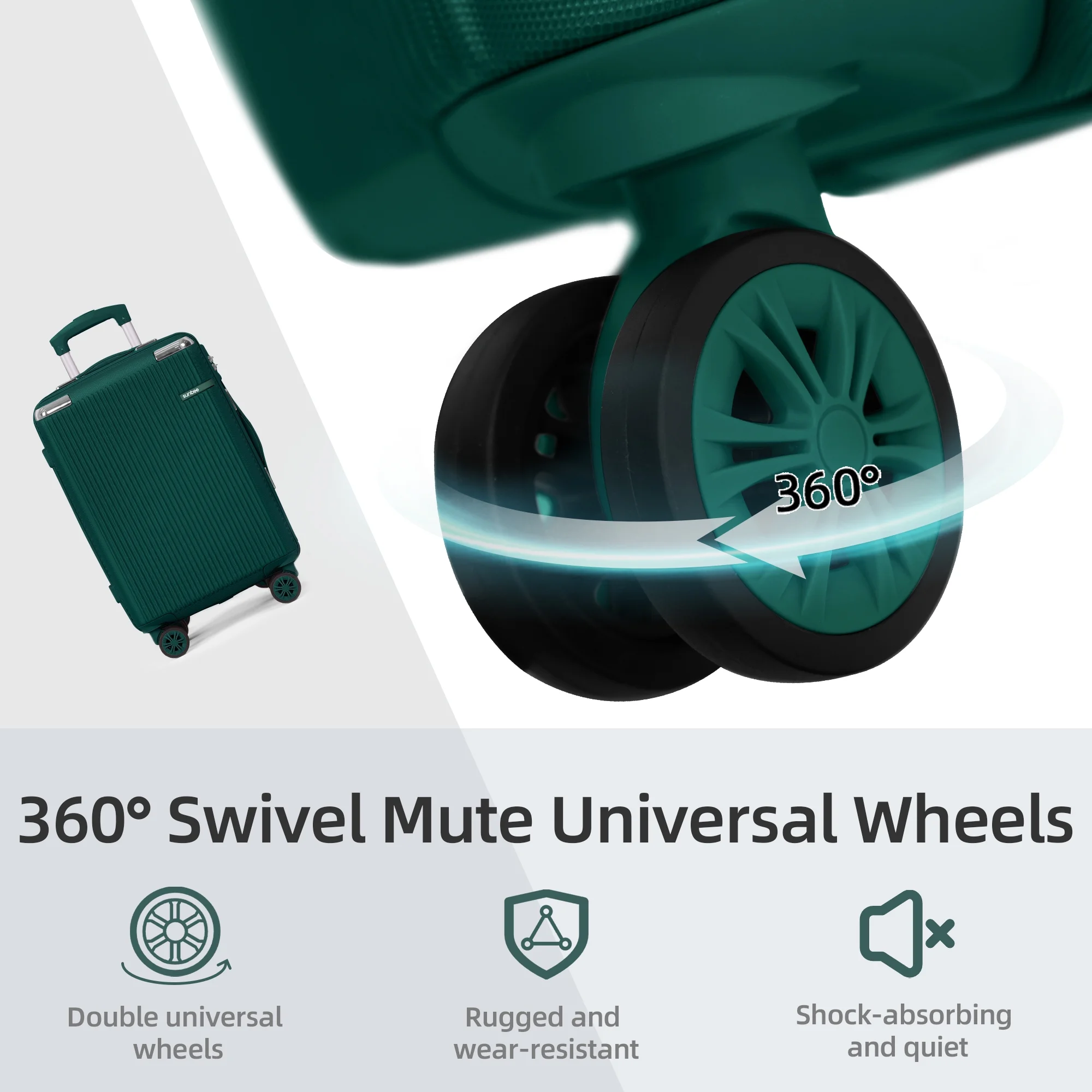 Sunbee Hardside Luggage Set 3 Piece Set Lightweight Suitcase with TSA Lock Spinner Wheels - Image 19