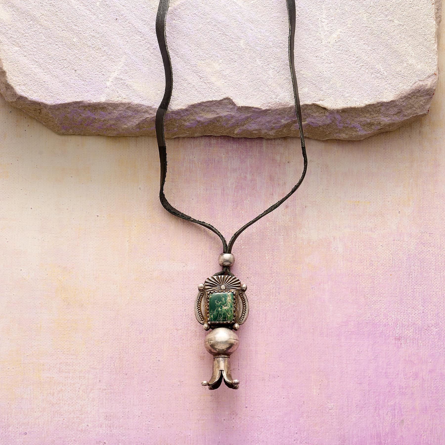 Emerald Valley Squash Blossom Necklace - Sundance Clothing