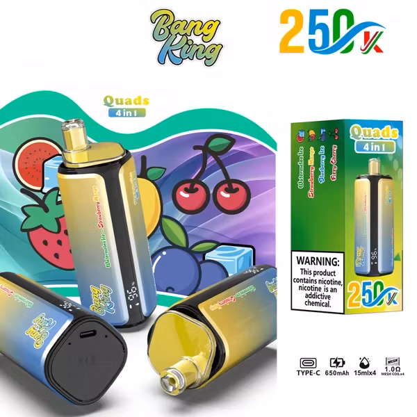 VAPSOLO BANG KING 250 000 puffów Quads 4in1 – urządzenia w kilku wariantach kolorystycznych