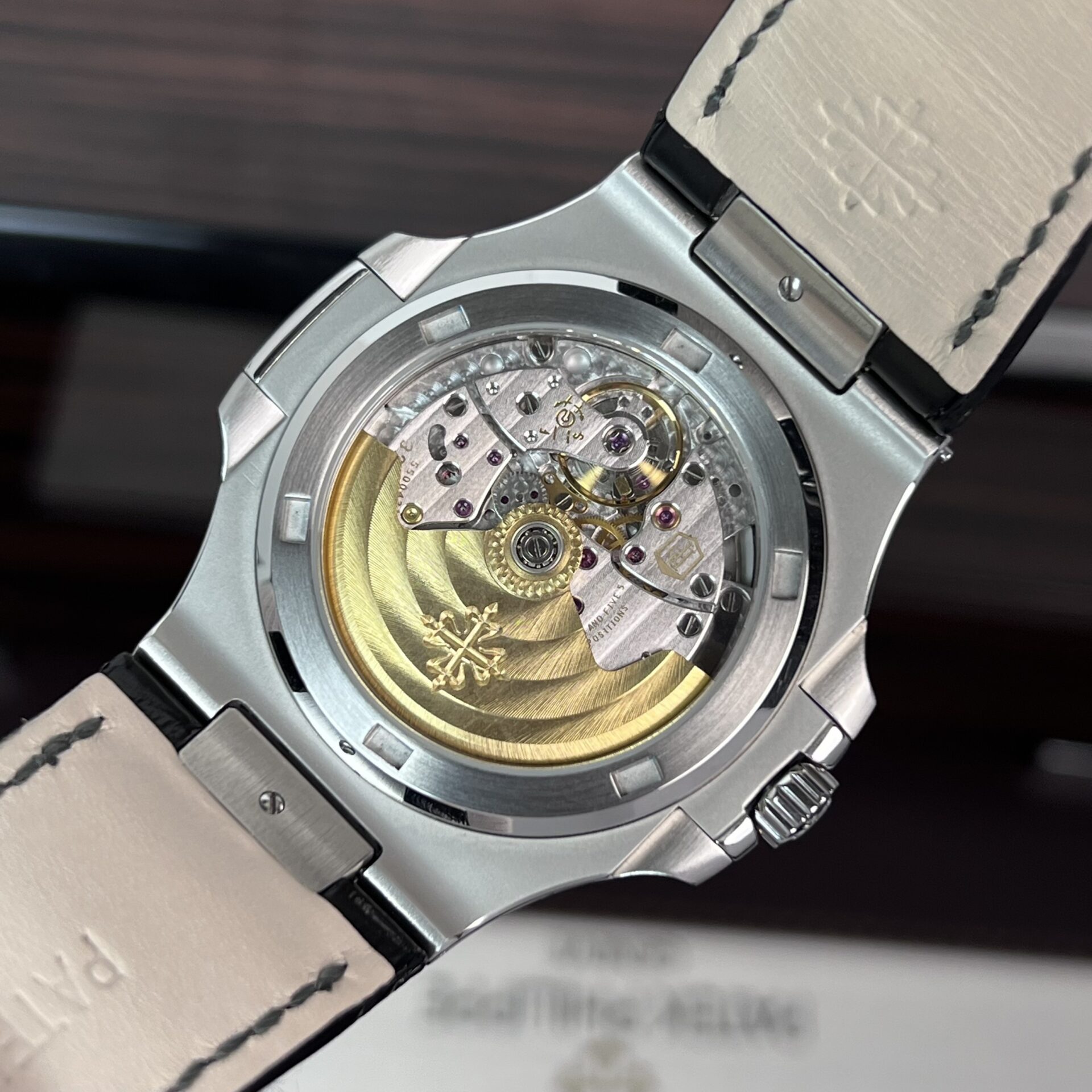 Patek Philippe Nautilus 5723 Replica 1:1 Watch Leather Strap Dark Blue Dial 40mm - Top club