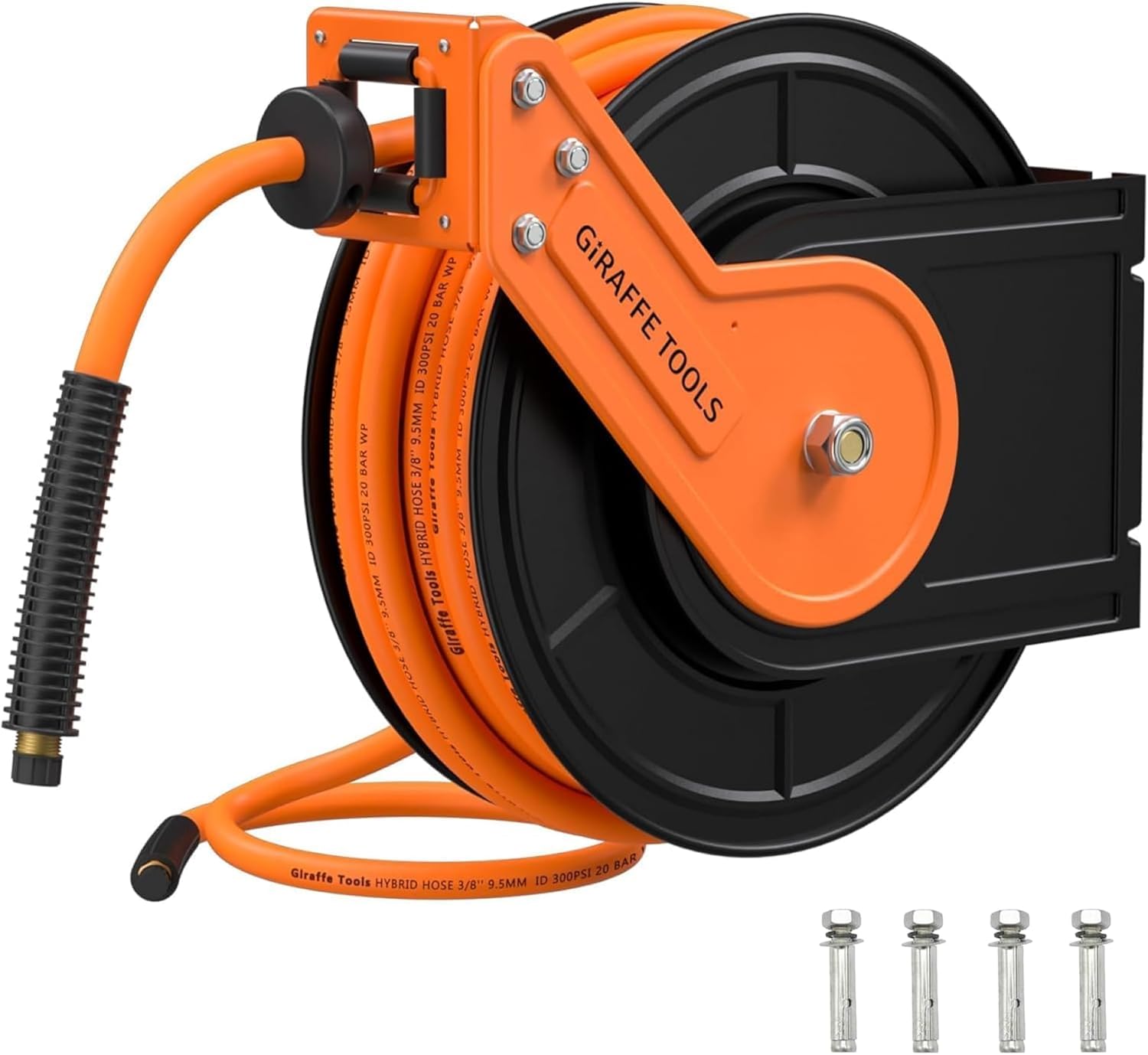 Giraffe Tools Retractable Air Hose Reel, 3/8