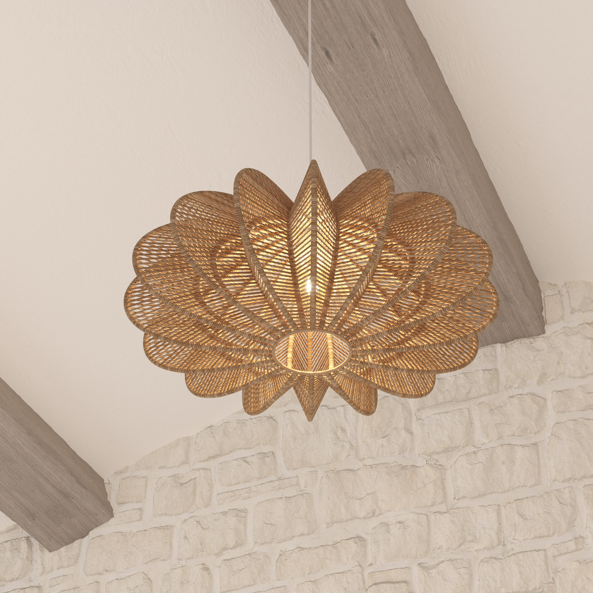Suspension lamp "Tery" Beige, &Oslash; 57 cm