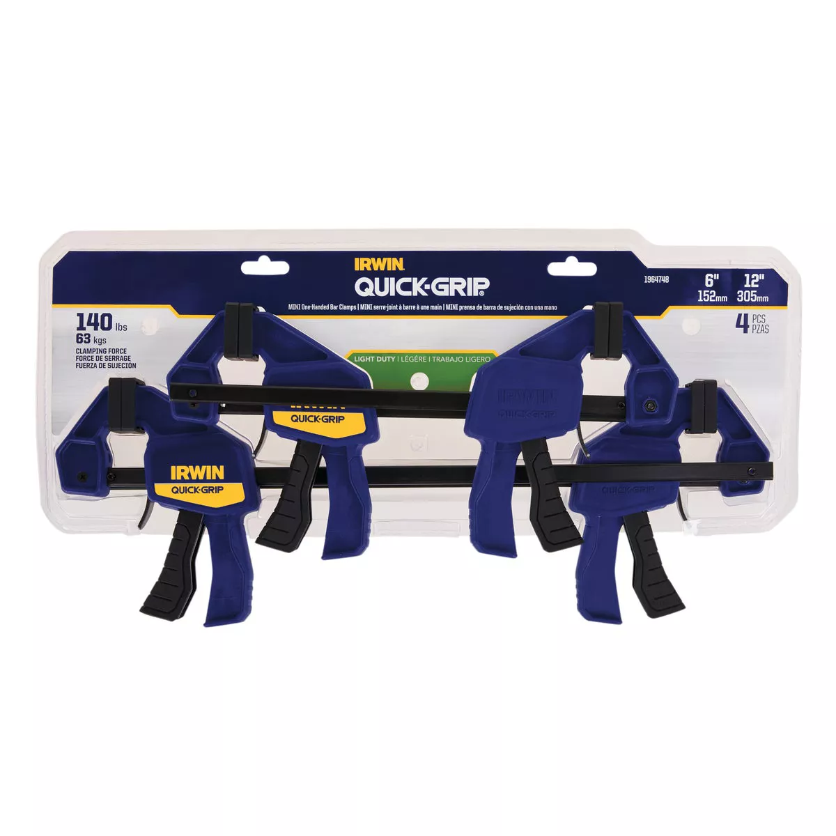 Irwin Quick-Grip One-Hand Bar Clamp Set (4-Piece)