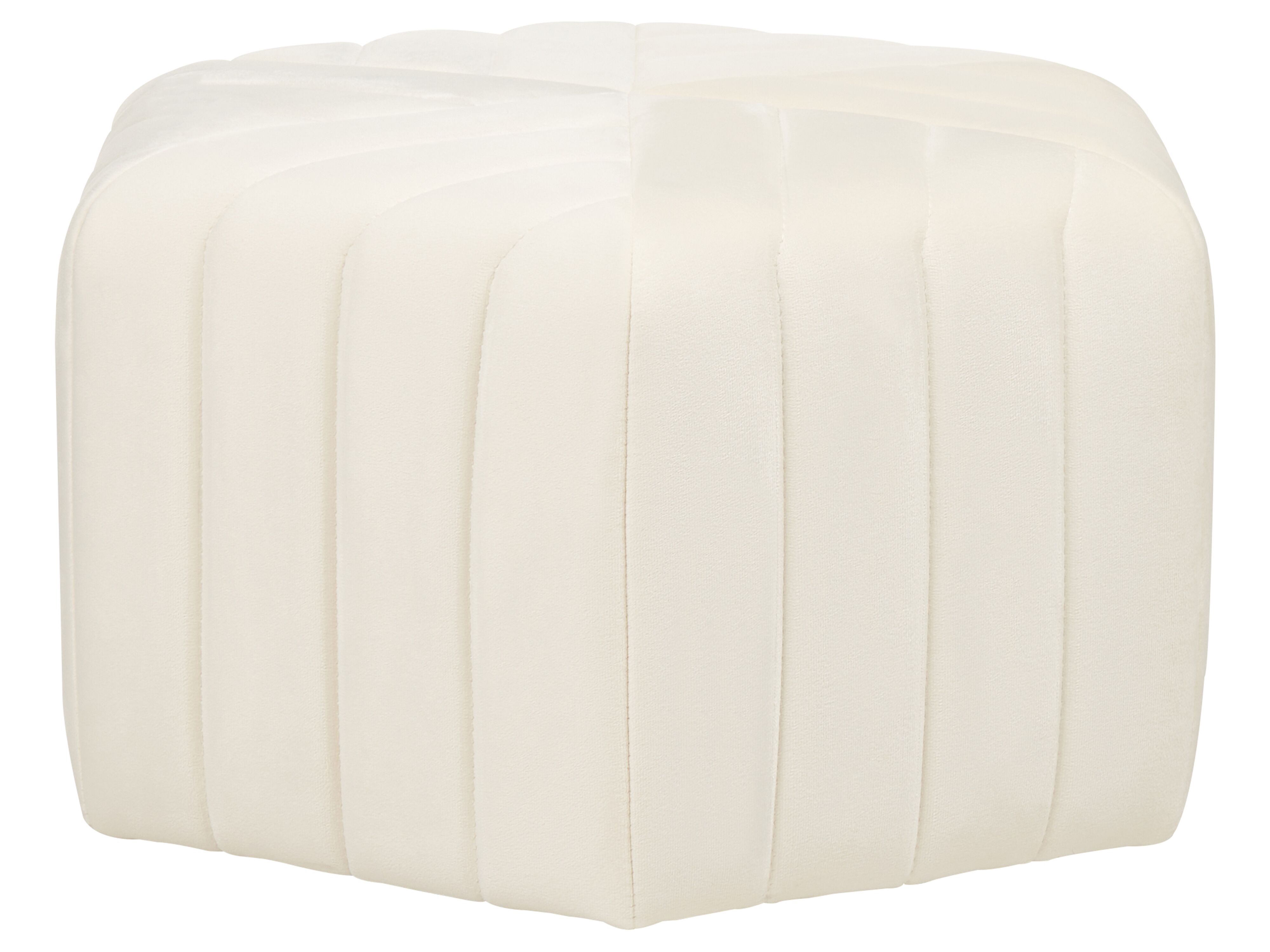 Pouffe MURIETTA Velvet Off-White