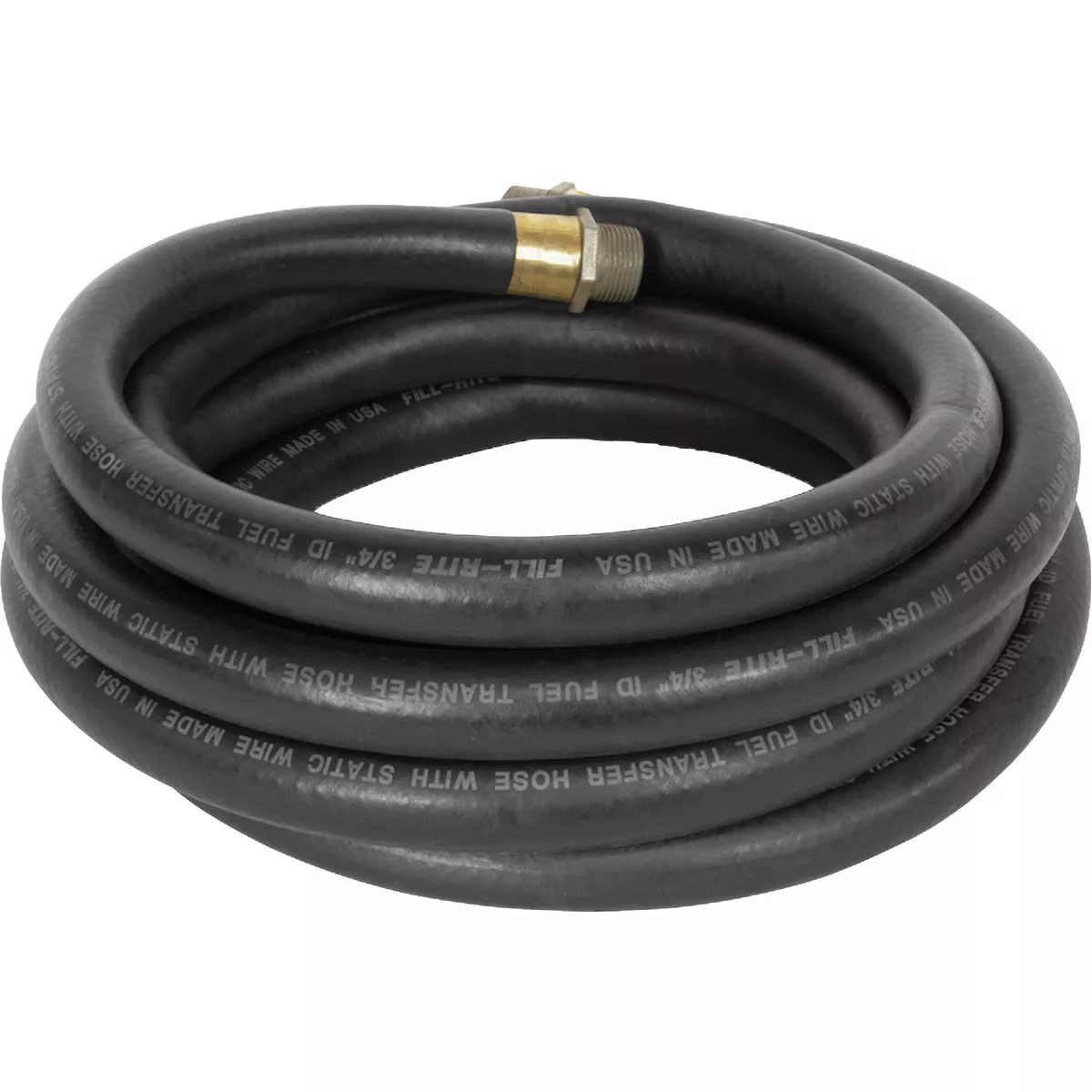 Fill-Rite 1 In. x 12 Ft. Rubber Fuel Transfer Hose with Static Wire and Internal Spring Guards