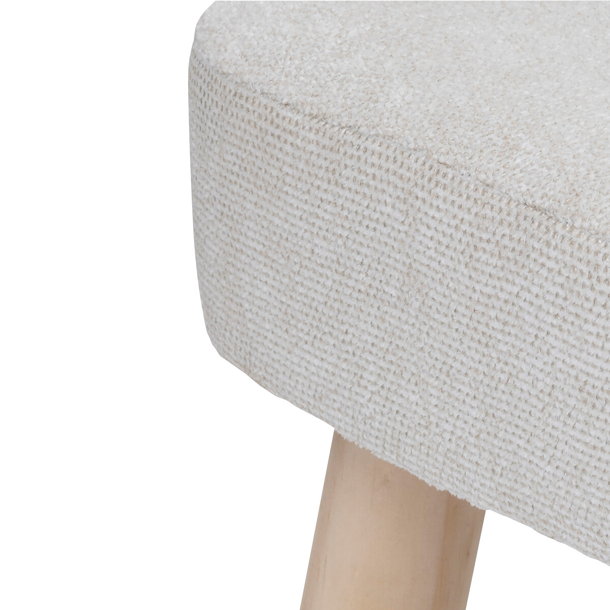 "Thena" stool Ivory white