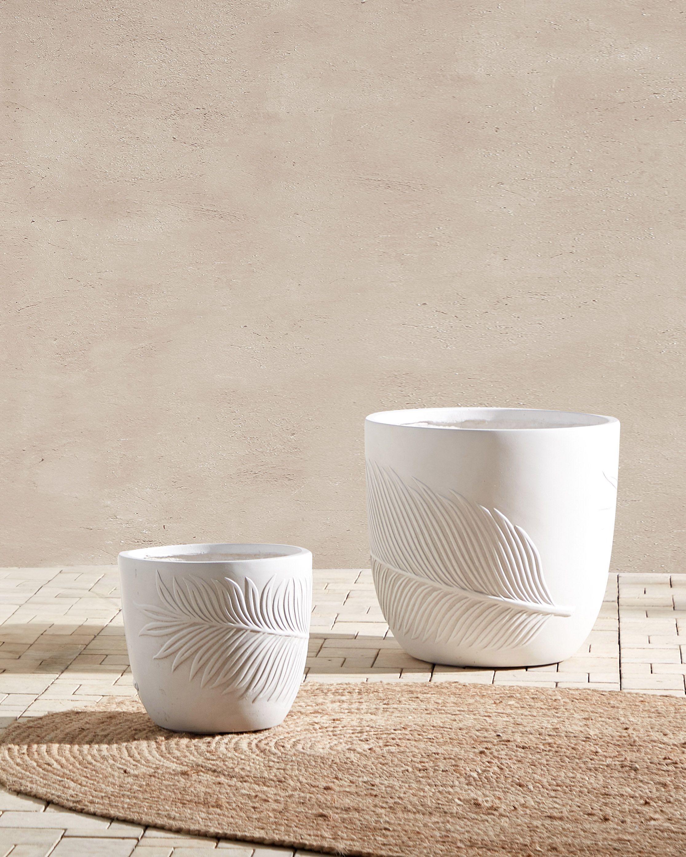 Plant Pot FTERO 42 cm Off-White