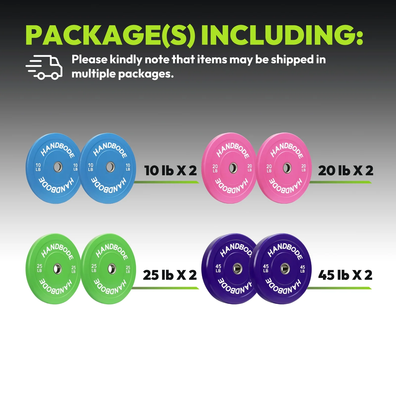 HANDBODE Bumper Plates Olympic Weight Plates, Colored Rubber plate for Weight Lifting and Strength Training 140LB - Image 32