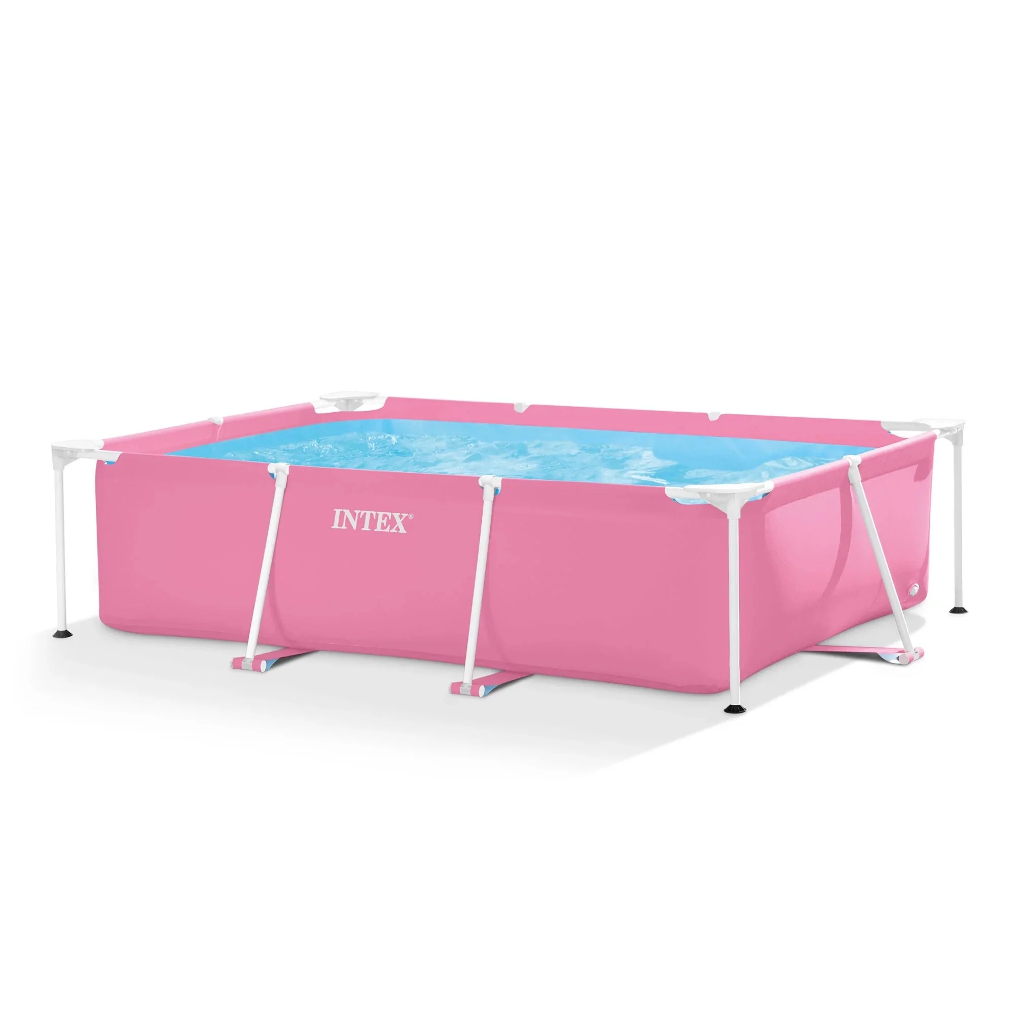 INTEX Rectangular Metal Frame Above Ground Swimming Pool, Pink, 7ft x 23in - Image 12 INTEX Rectangular Metal Frame Above Ground Swimming Pool, Pink, 7ft x 23in - Image 12