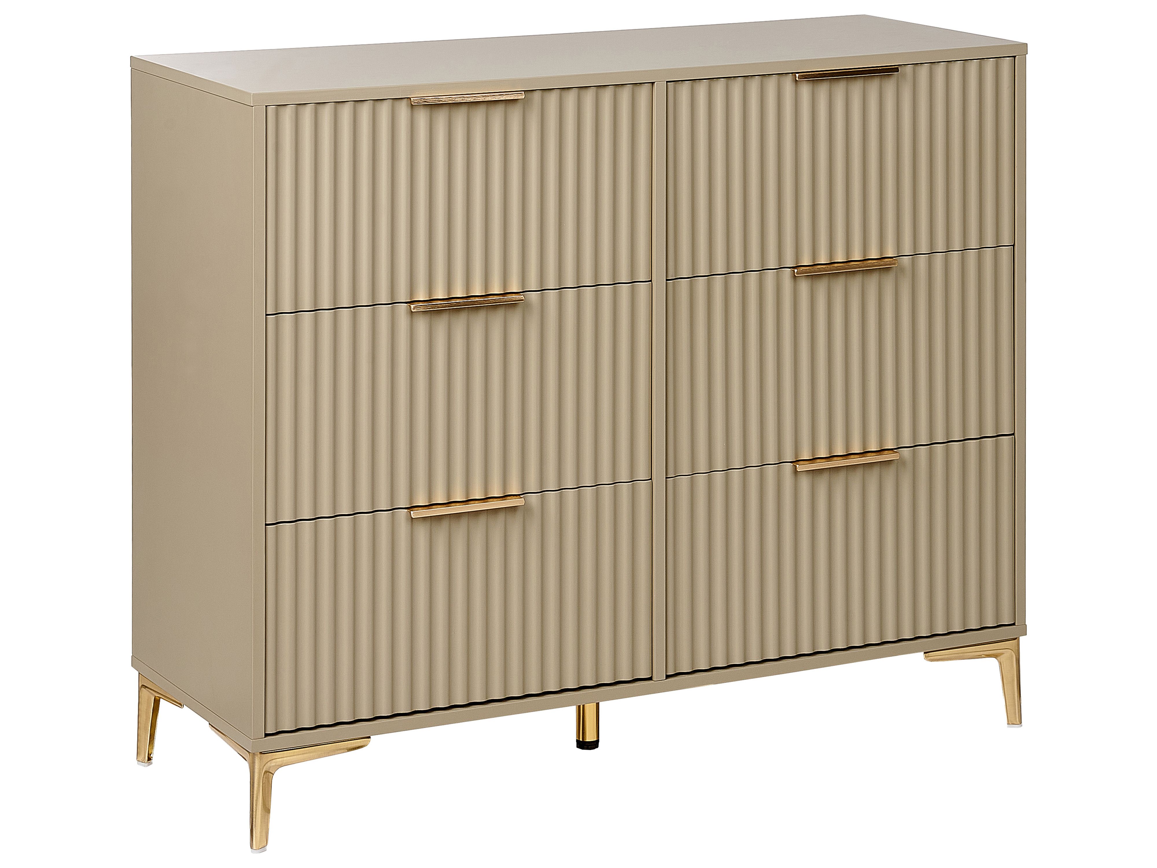 6 Drawer Chest WALCOTT Beige