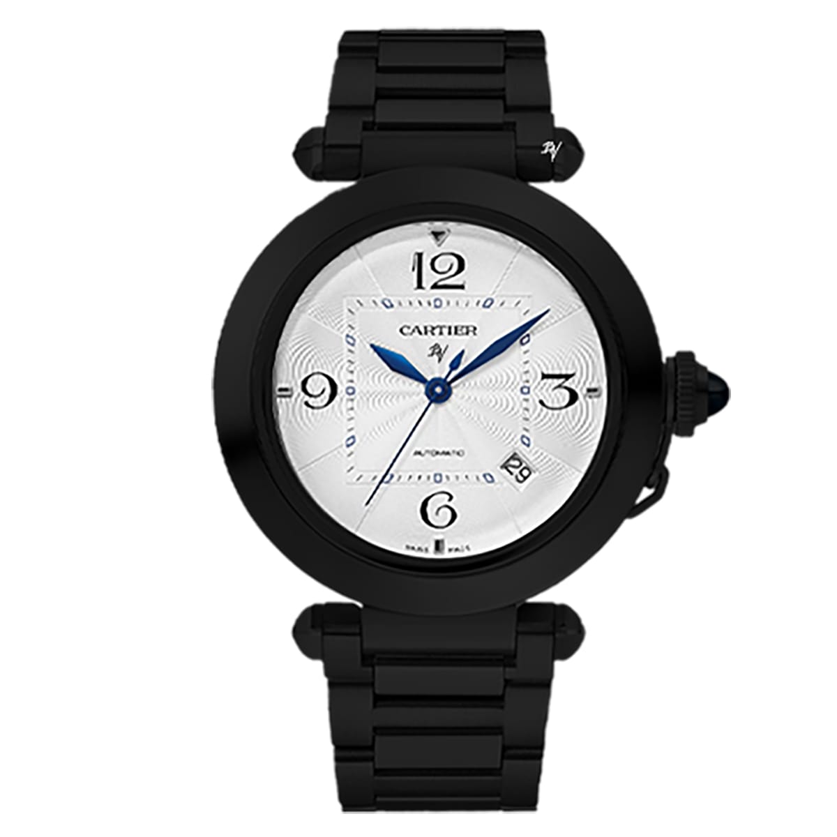 Fake Cartier Replica Watch Pasha Limited Edition Black DLC-PVD(1:1 replica) - Elite Watch Atelier