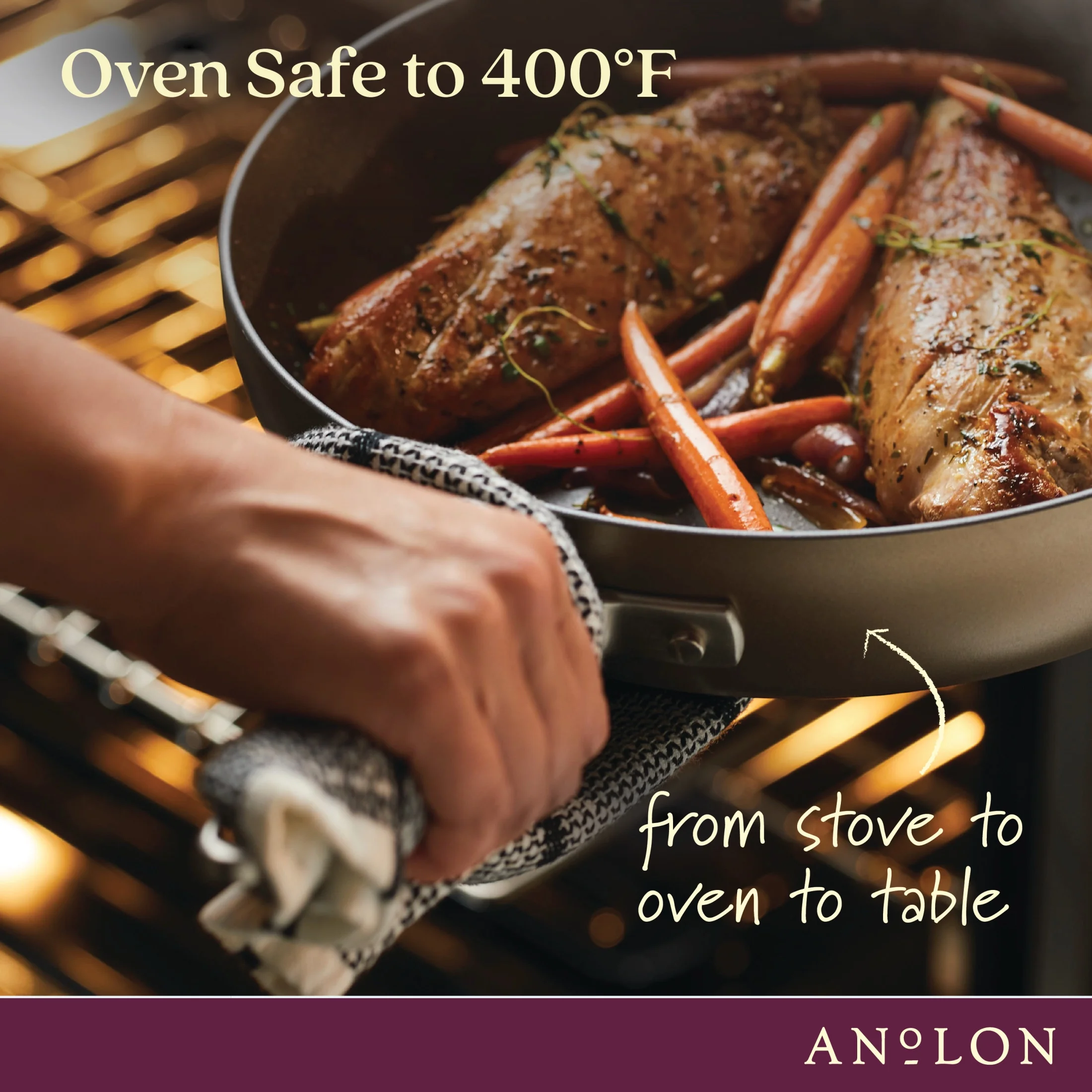 Anolon Advanced Home 11 Piece Nonstick Pots and Pans Set, Bronze
