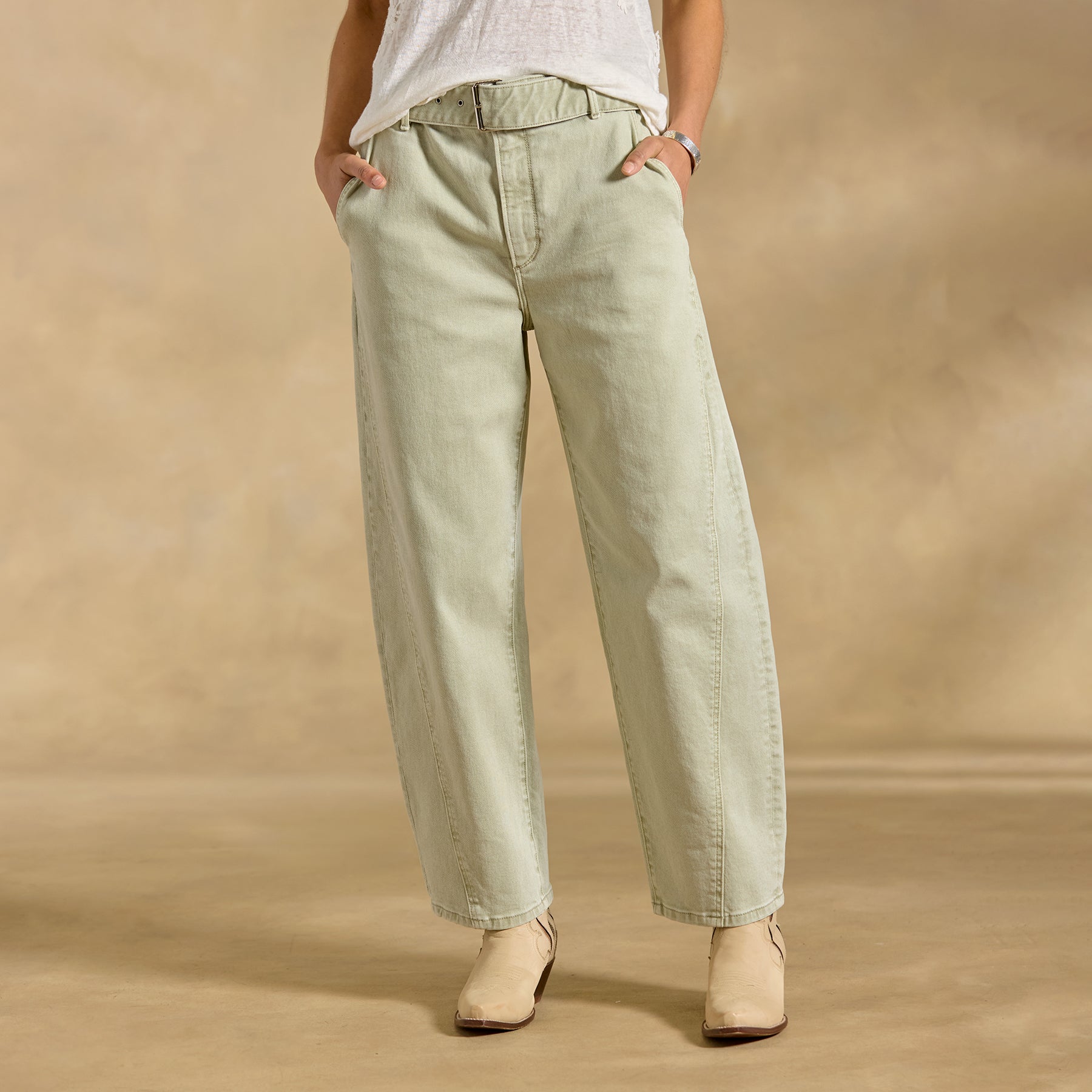 Spencer Barrel-Leg Pants - Sundance Clothing