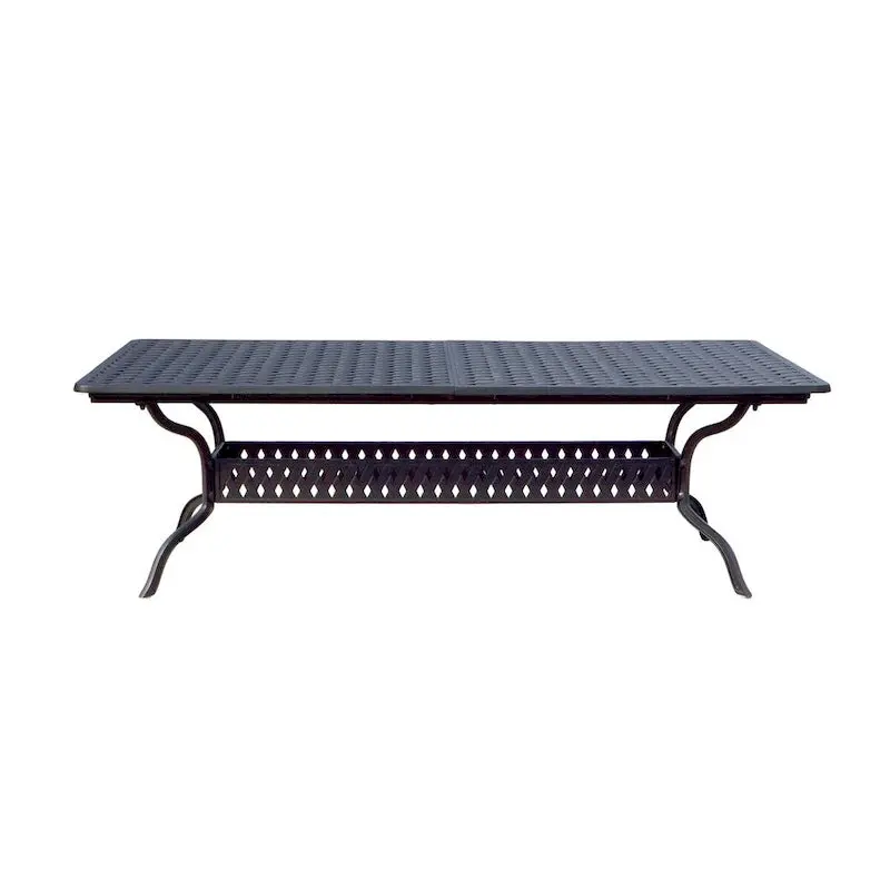 Darlee Nassau 11-Piece Cast Aluminum Outdoor Dining Set With 8 Chairs, 2 Swivel Rocker Chairs And Extendable Table - Antique Bronze - Image 2 Darlee Nassau 11-Piece Cast Aluminum Outdoor Dining Set With 8 Chairs, 2 Swivel Rocker Chairs And Extendable Table - Antique Bronze - Image 2