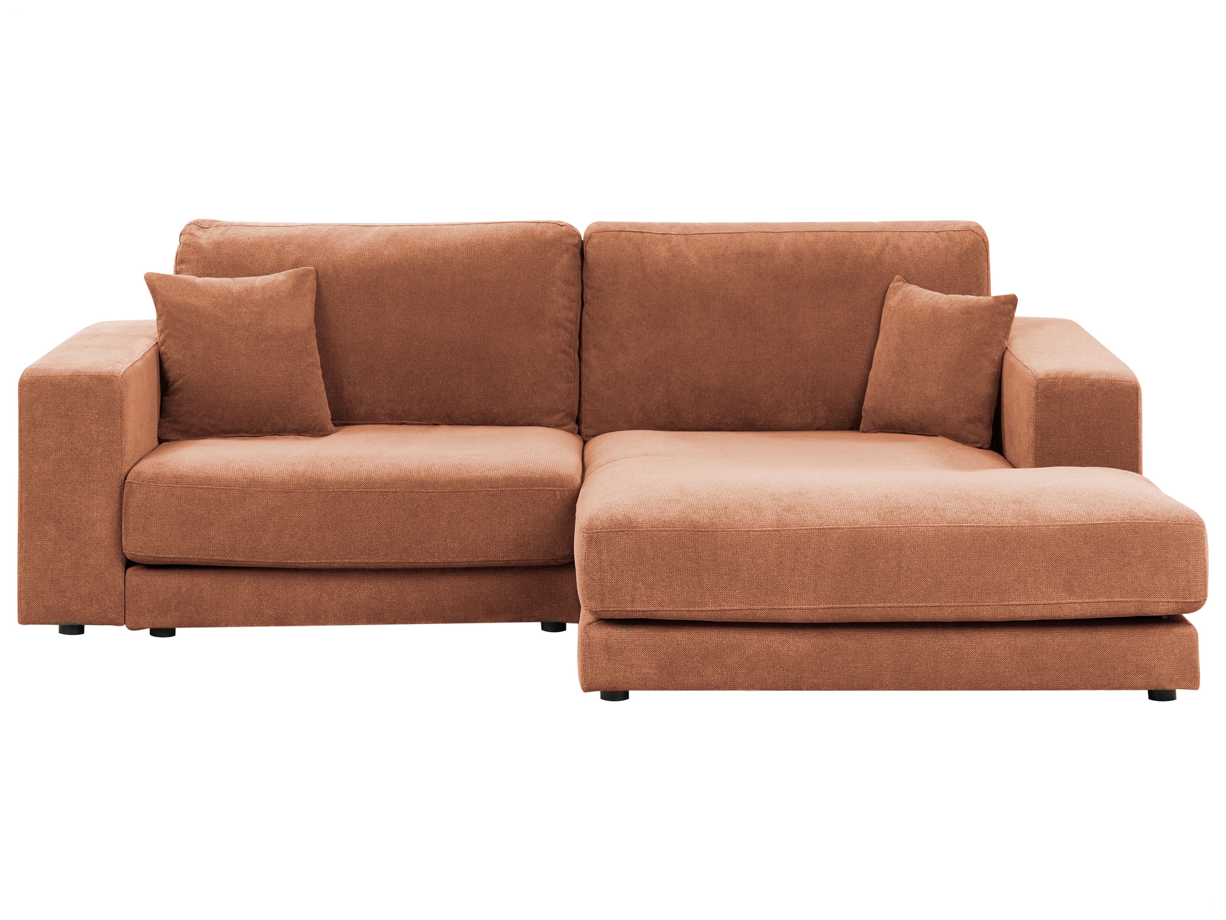 Corner Sofa 3 Seater LOFOTEN Fabric Light Red Left Hand