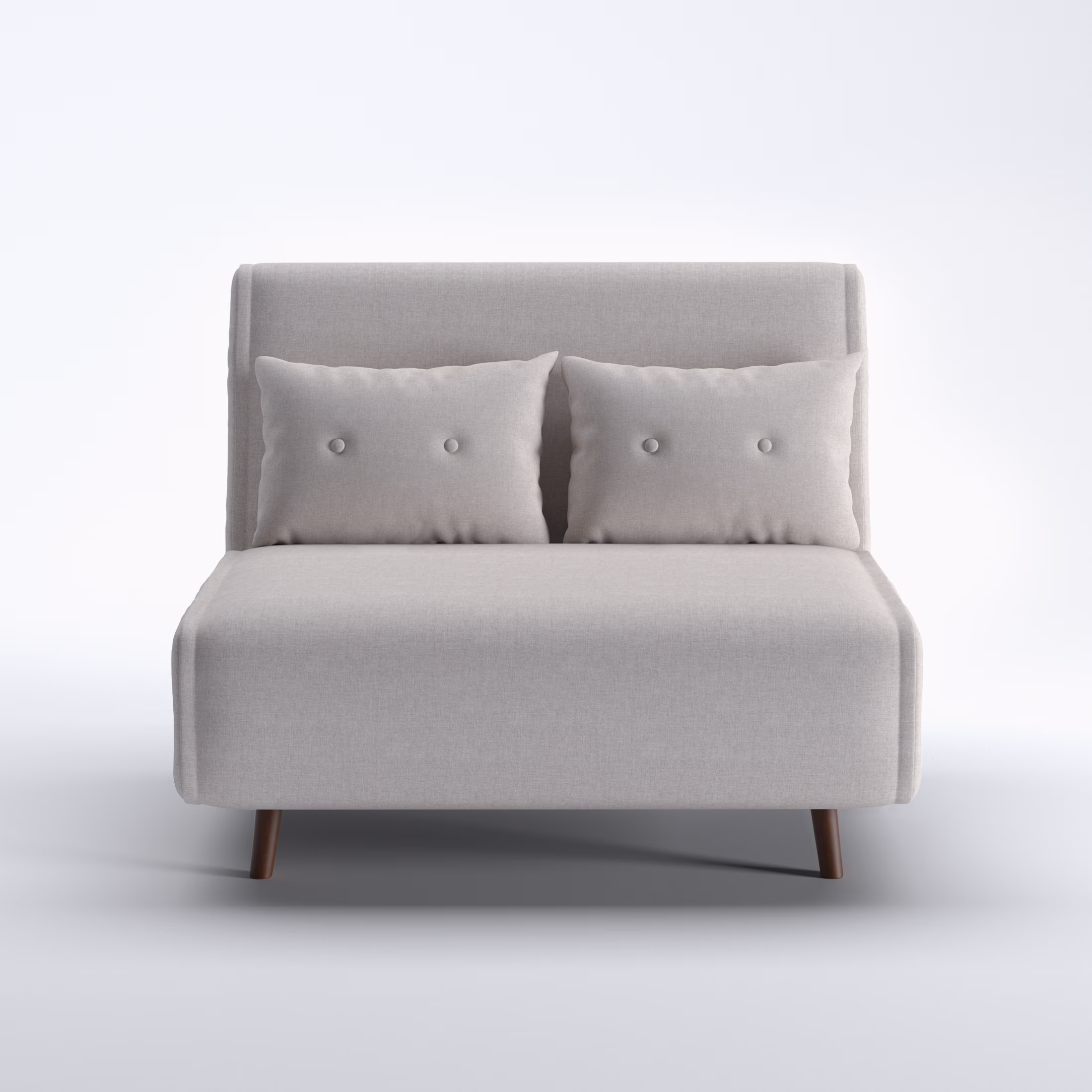 A&D Home Haru 40" Convertible Futon Chair, Linen Beige