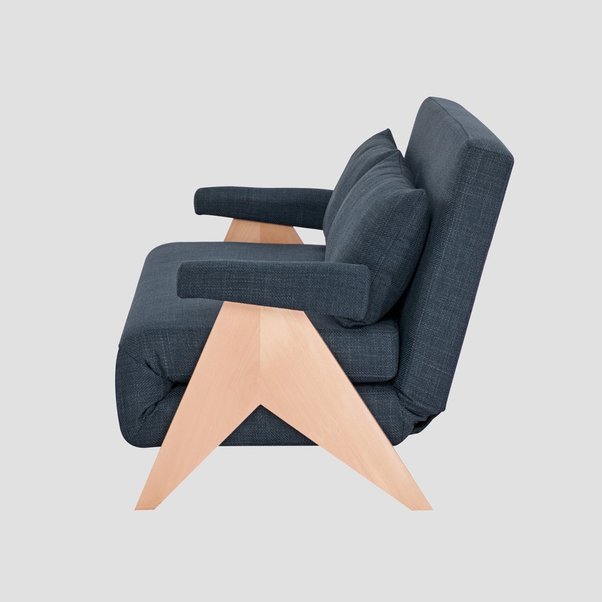 Sofa CALORE 2-osobowa, z funkcją spania granatowa 157x90x82 cm