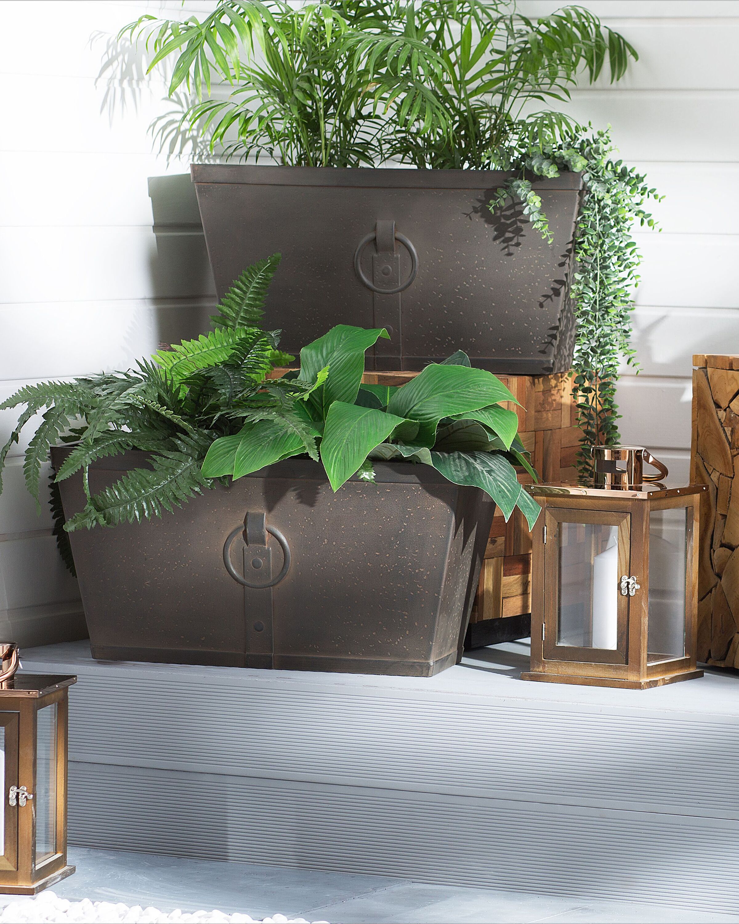 Plant Pot PORIA 60 cm Brown