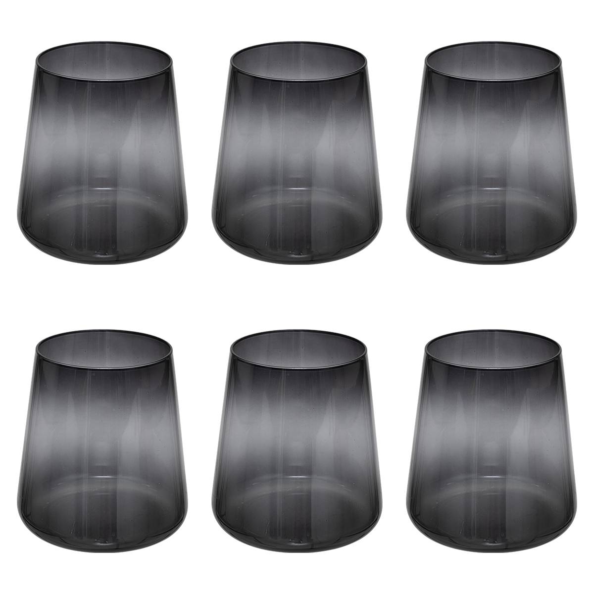 Set of 6 "Inu" cups 380 ml, Gray