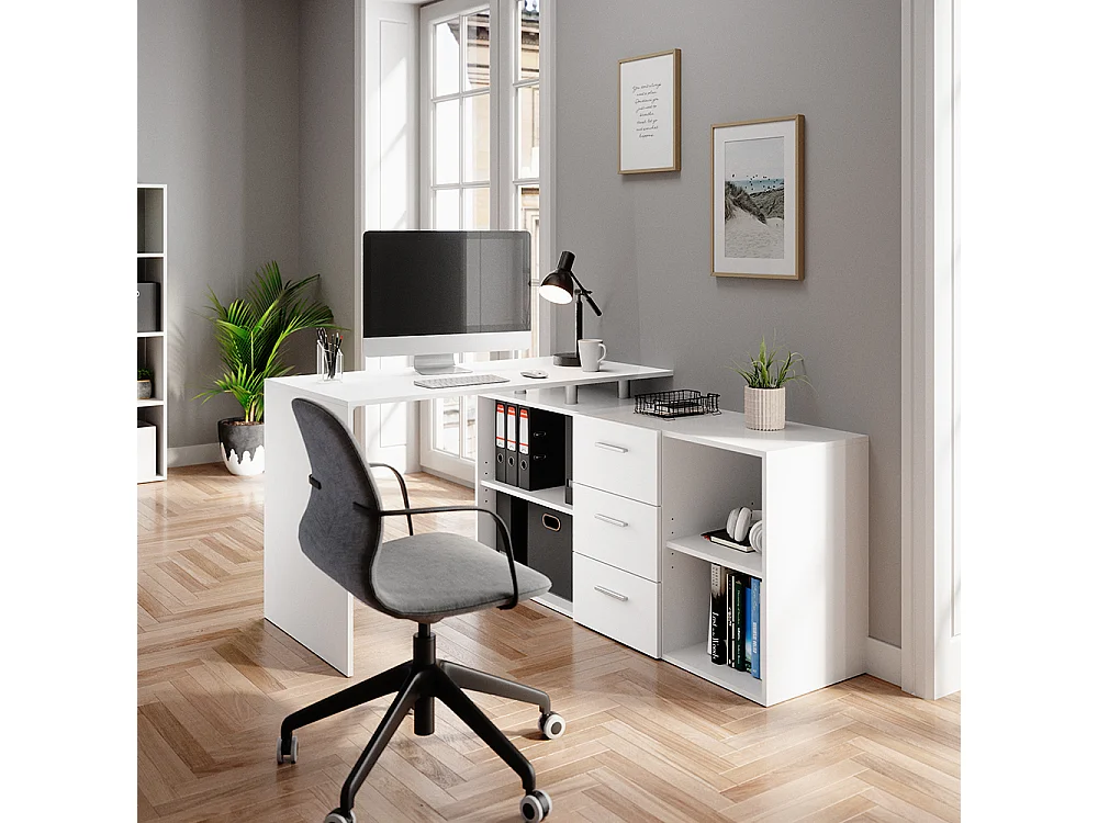Bureau dangle blanc 215x60x75 dante