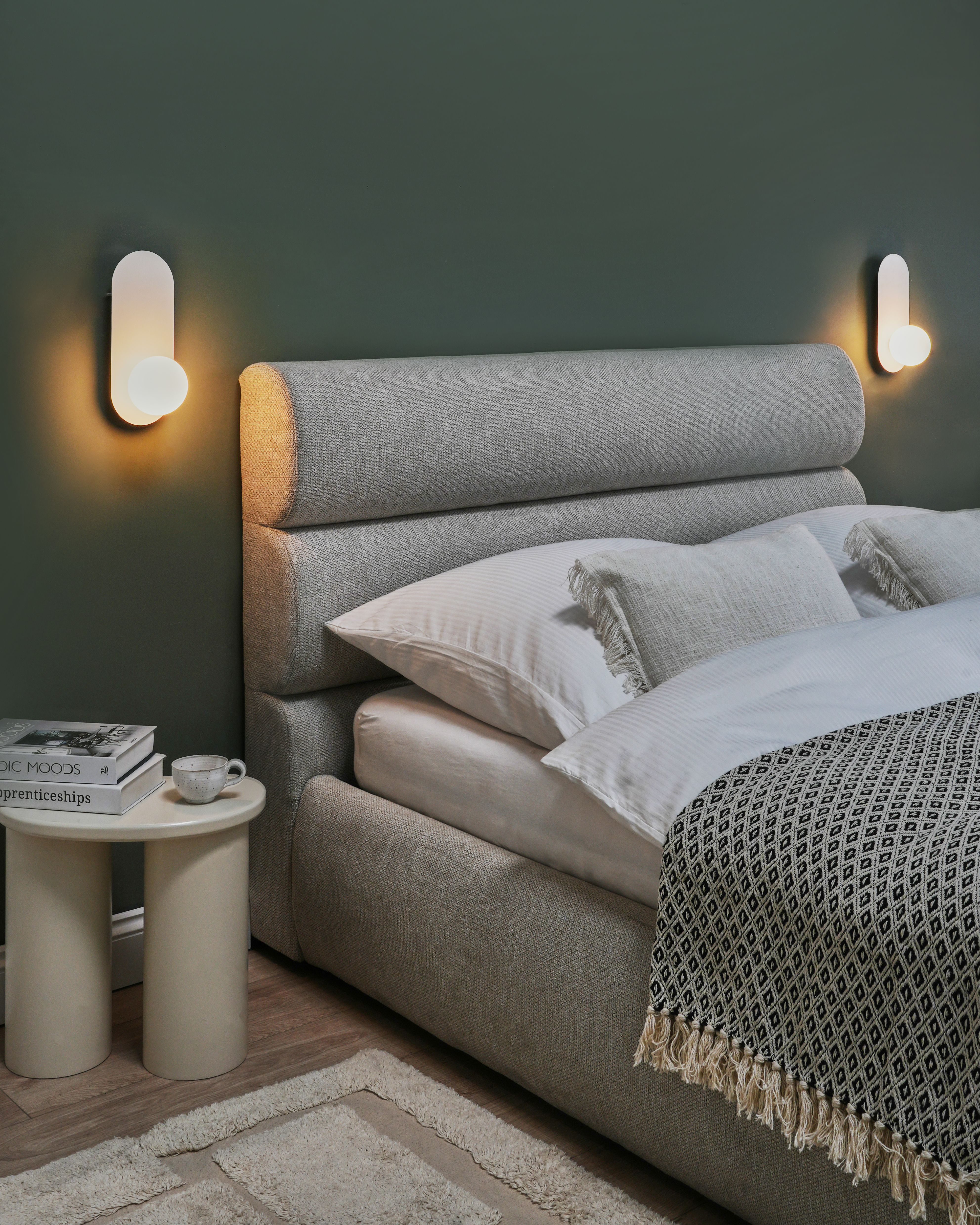 Set of 2 Wall Lamps LEISI White