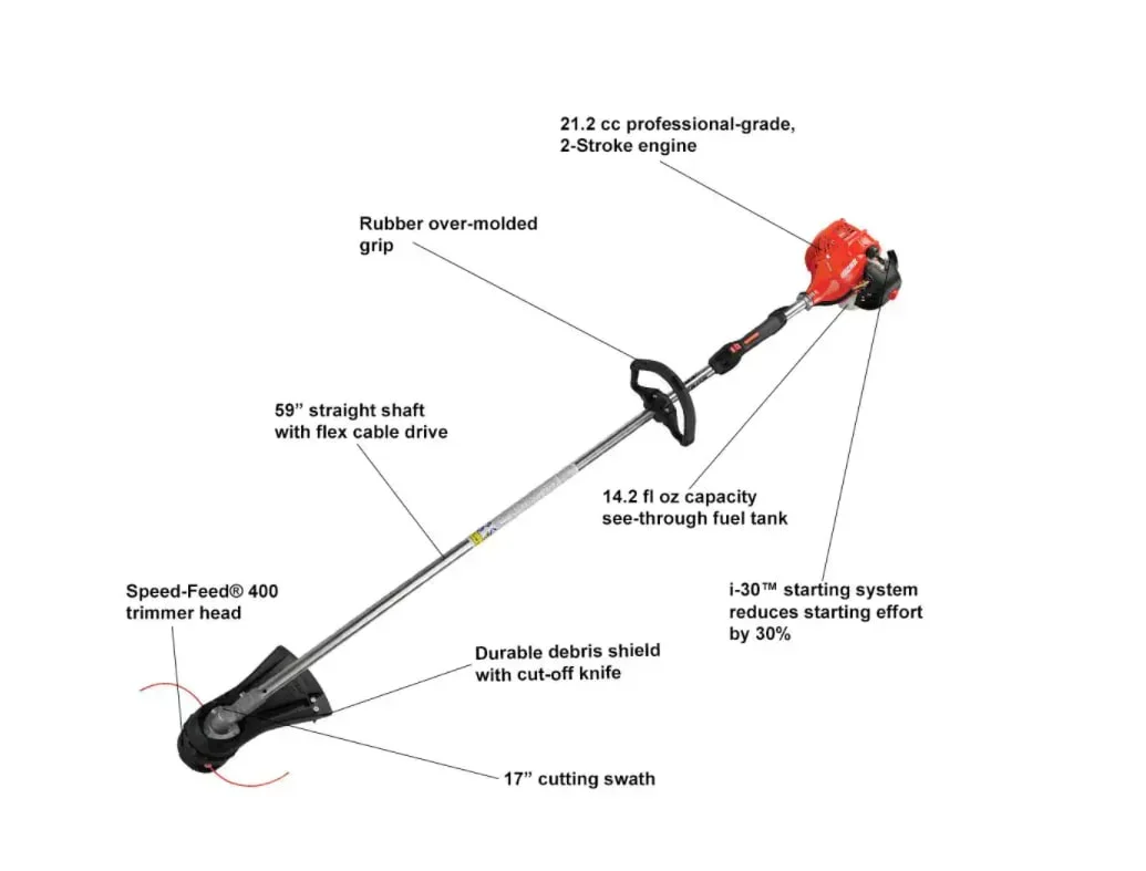 ECHO Gas String Trimmer, 21.2 cc 2-Stroke Straight Shaft - SRM-225 - Image 2 ECHO Gas String Trimmer, 21.2 cc 2-Stroke Straight Shaft - SRM-225 - Image 2