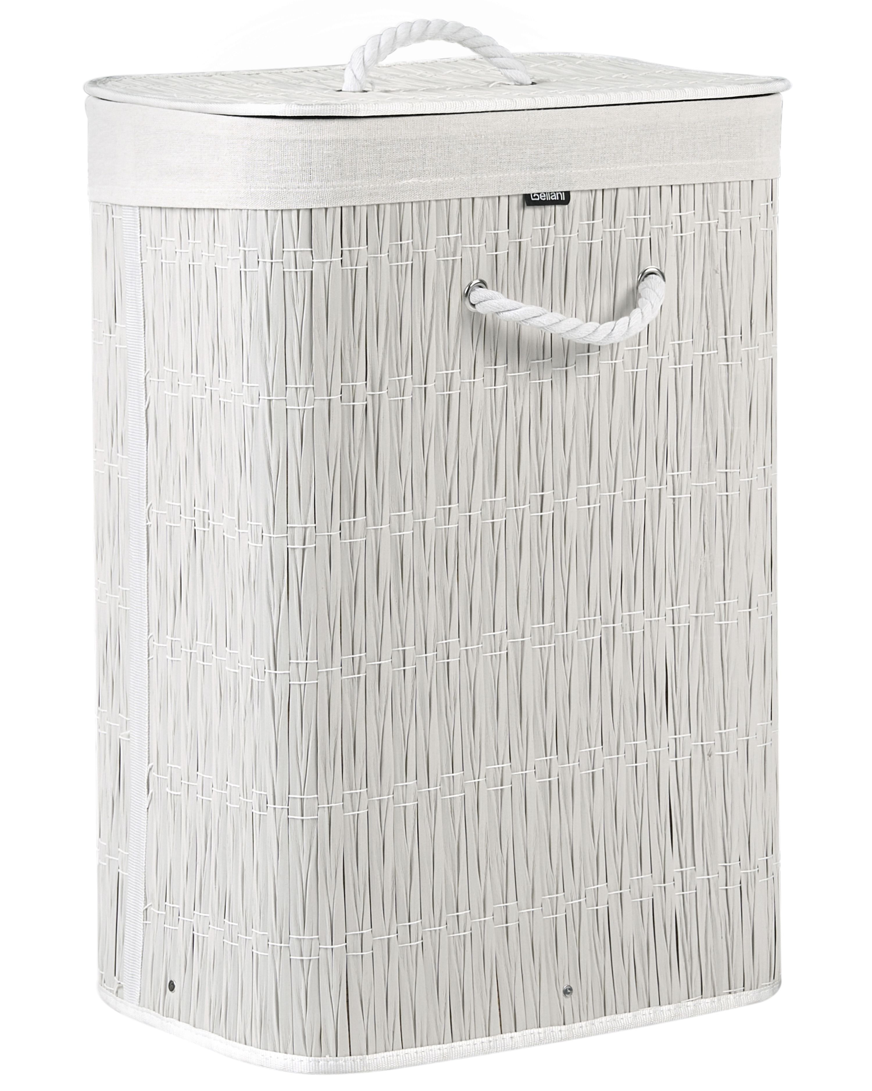Laundry Basket TRANCURA Fabric White 72 L