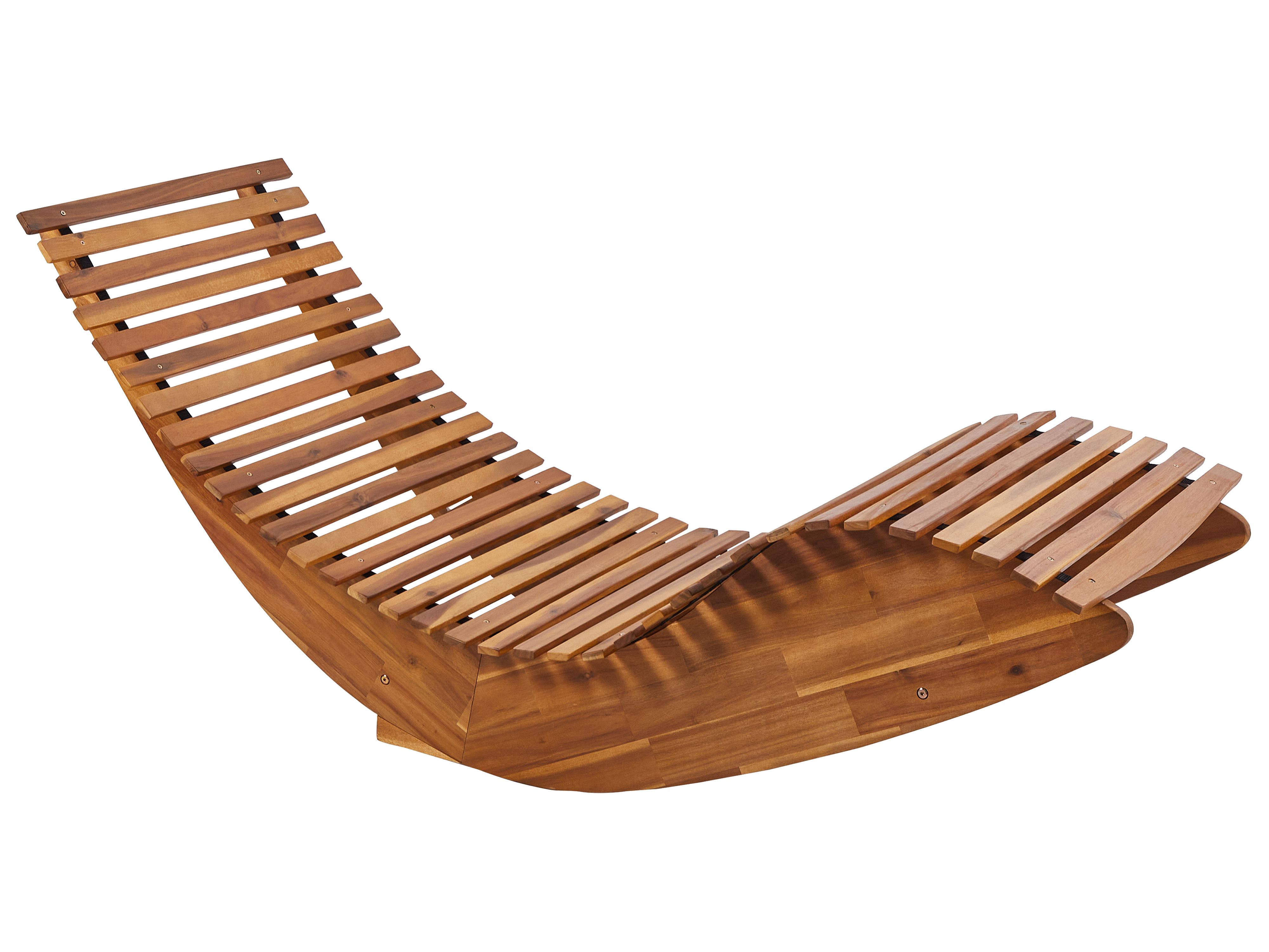 Sun Lounger BRESCIA II Acacia Wood Brown