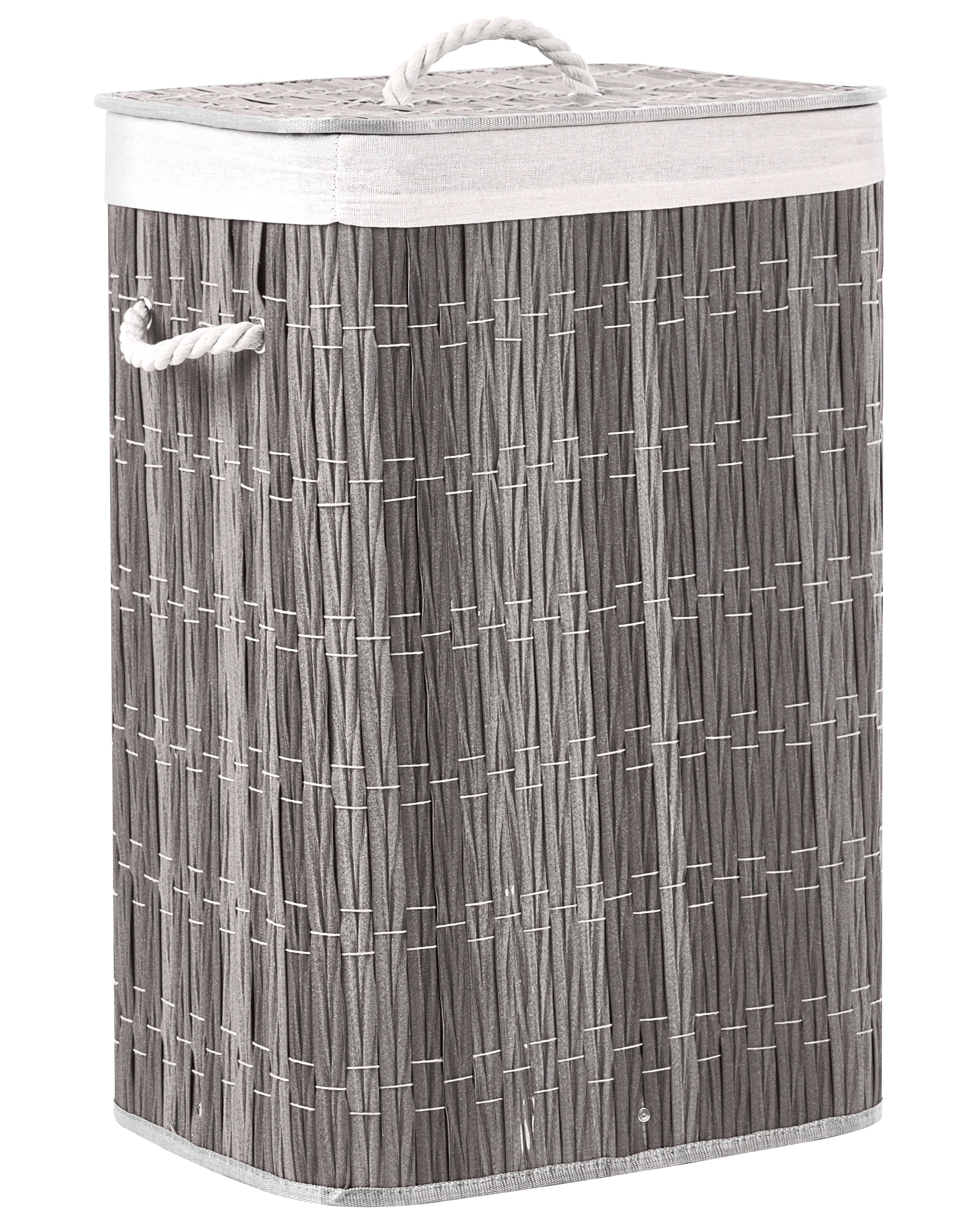 Laundry Basket TRANCURA Fabric Grey 72 L