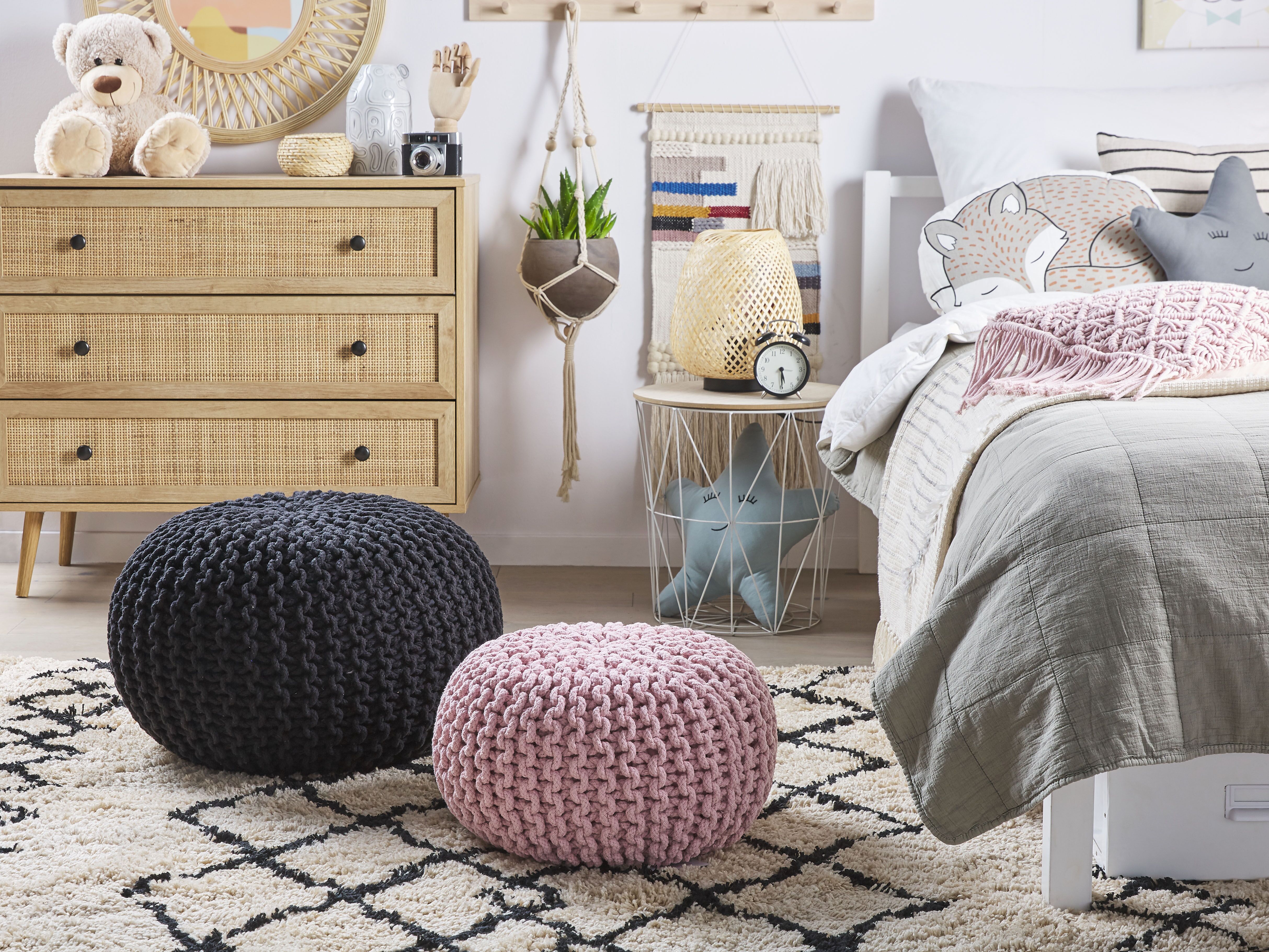 Pouffe CONRAD Cotton Pink