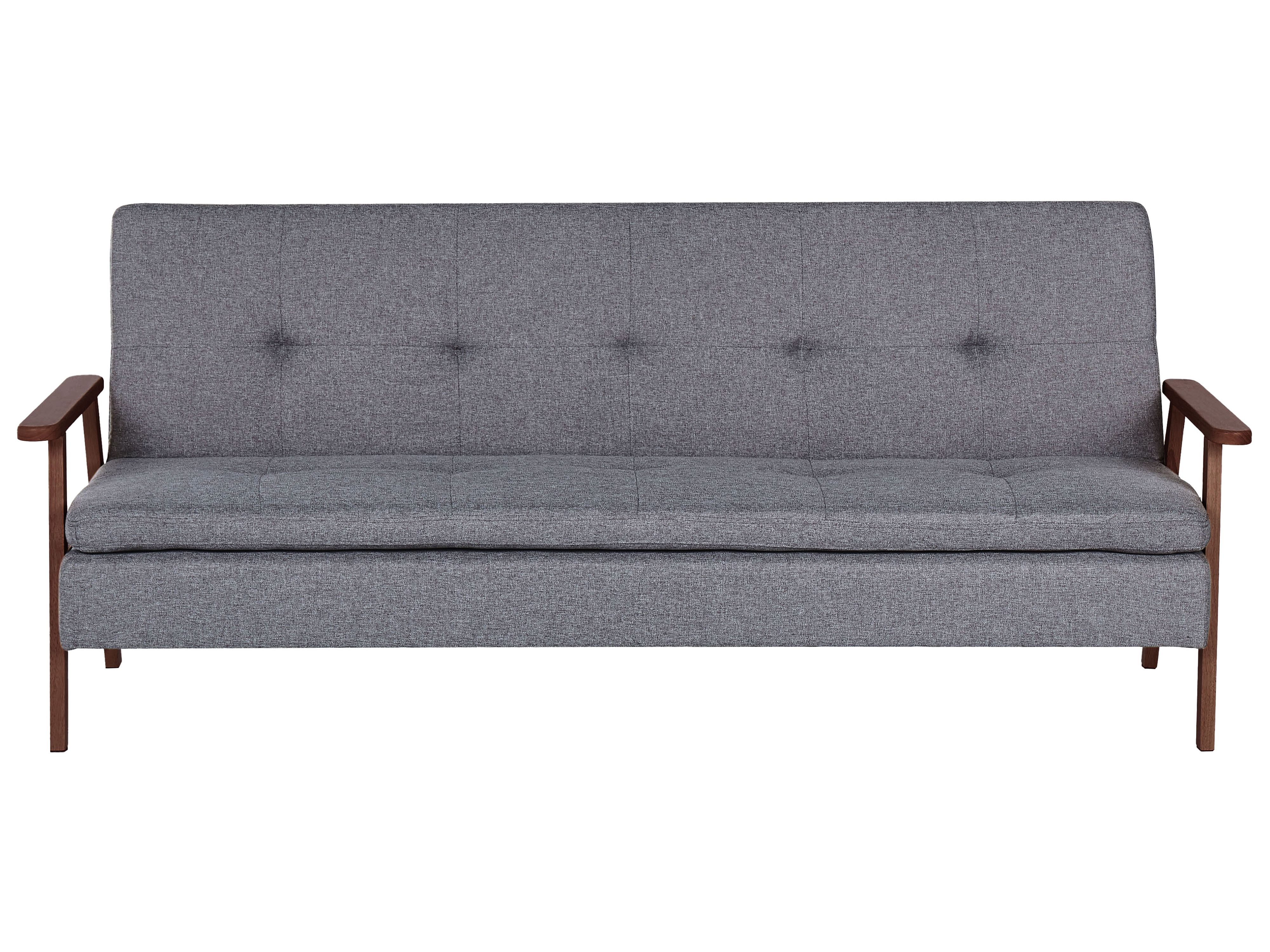 Sofa Bed 3 Seater TJORN Fabric Grey